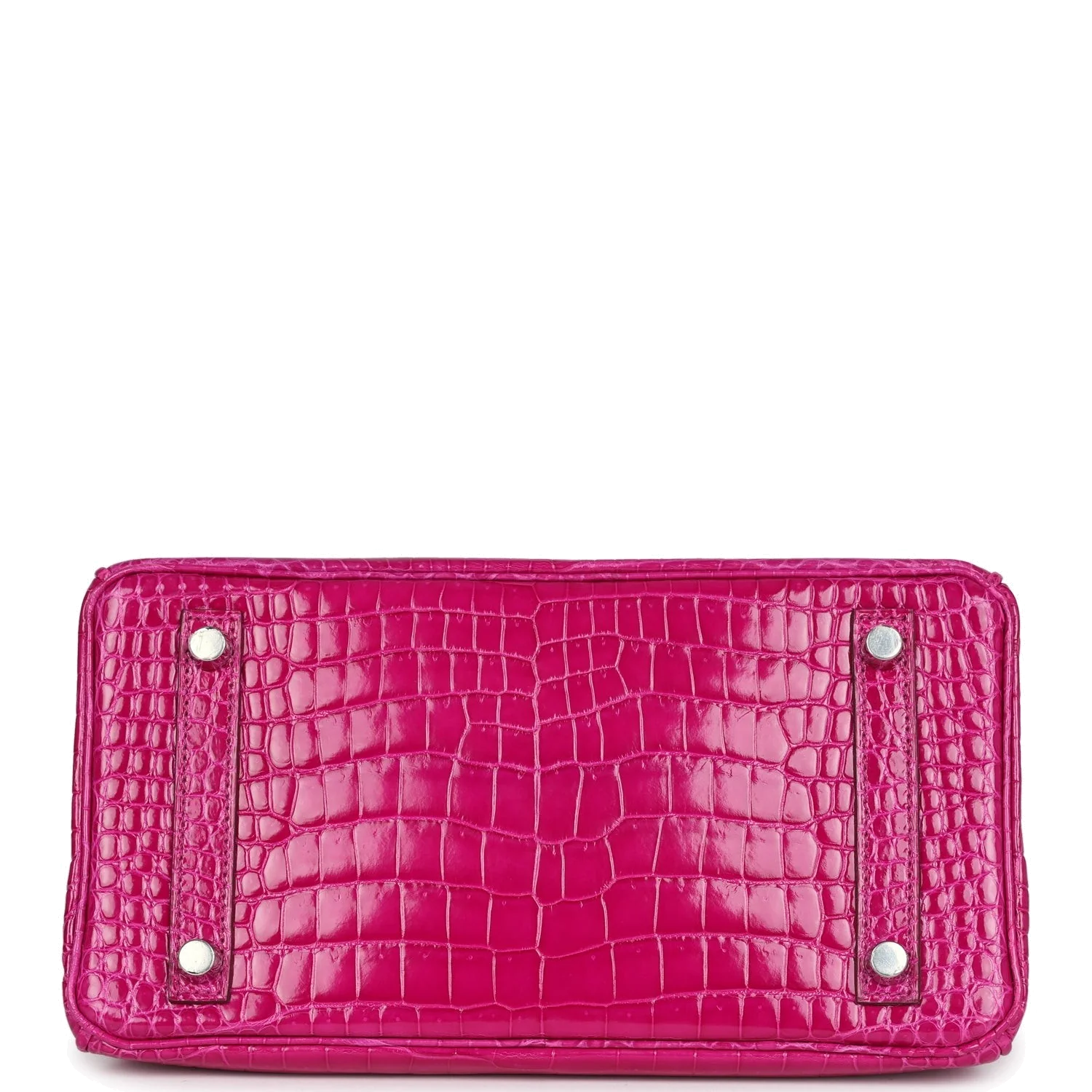 Hermes Birkin 25 Rose Scheherazade Shiny Porosus Crocodile Palladium Hardware Розовый Шахерезада — фото 7