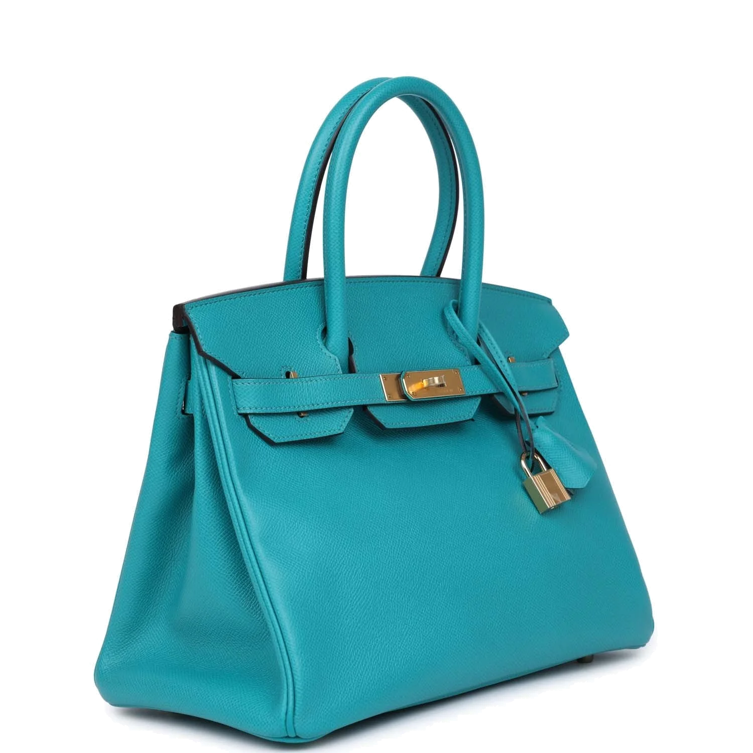 Hermes Birkin 30 Bleu Paon Epsom Gold Hardware Синий павлин — фото 3