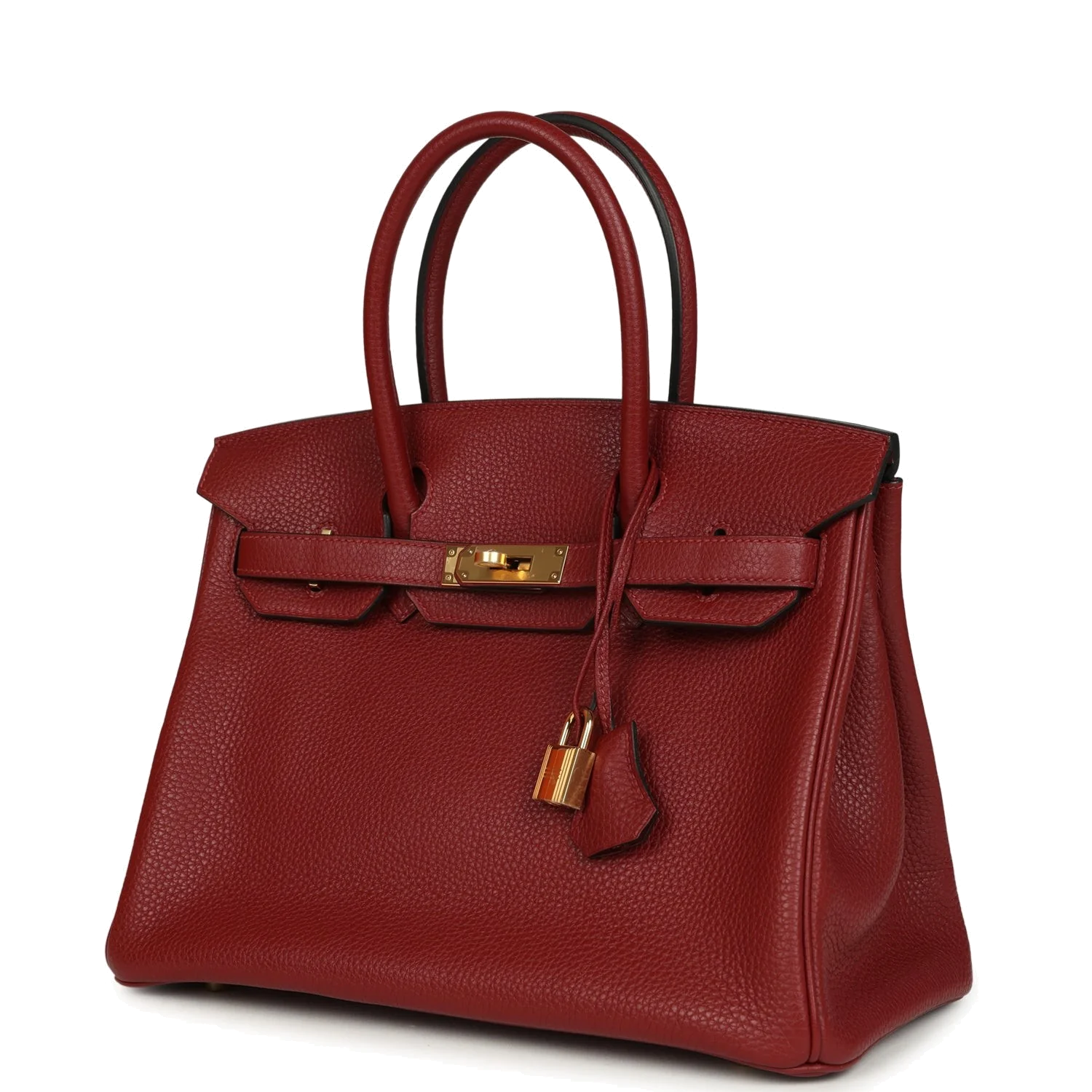 Hermes Birkin 30 Rouge H Togo Gold Hardware Красный — фото 6
