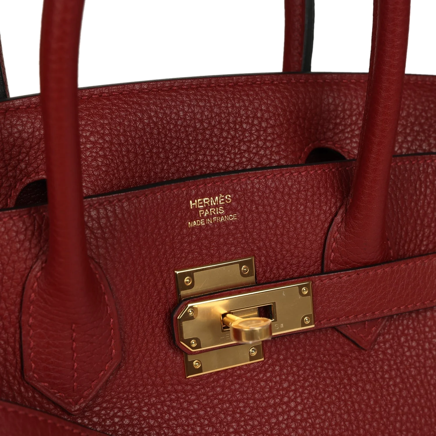 Hermes Birkin 30 Rouge H Togo Gold Hardware Красный — фото 8