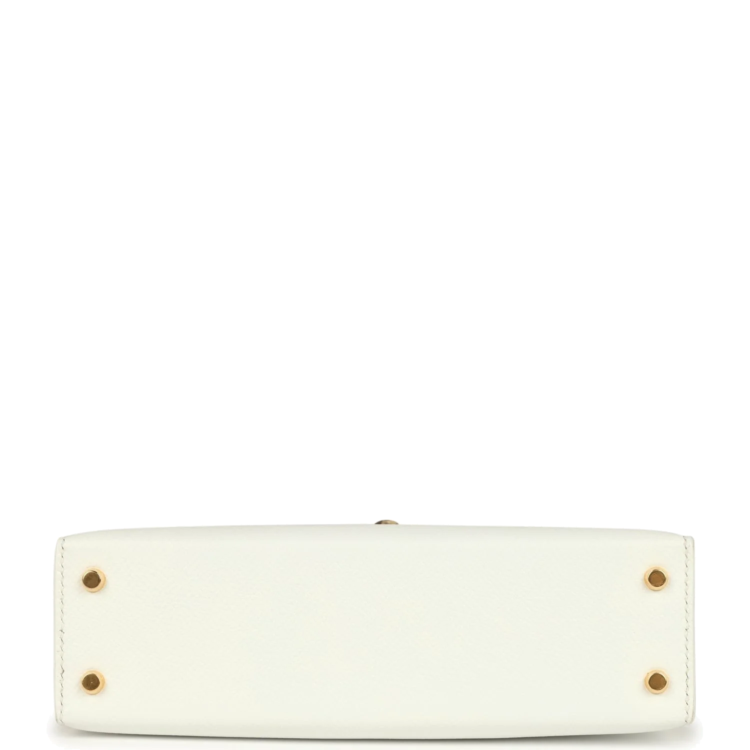 Hermes Special Order (HSS) Kelly Sellier 20 White and Gris Asphalte Epsom Permabrass Hardware — фото 7