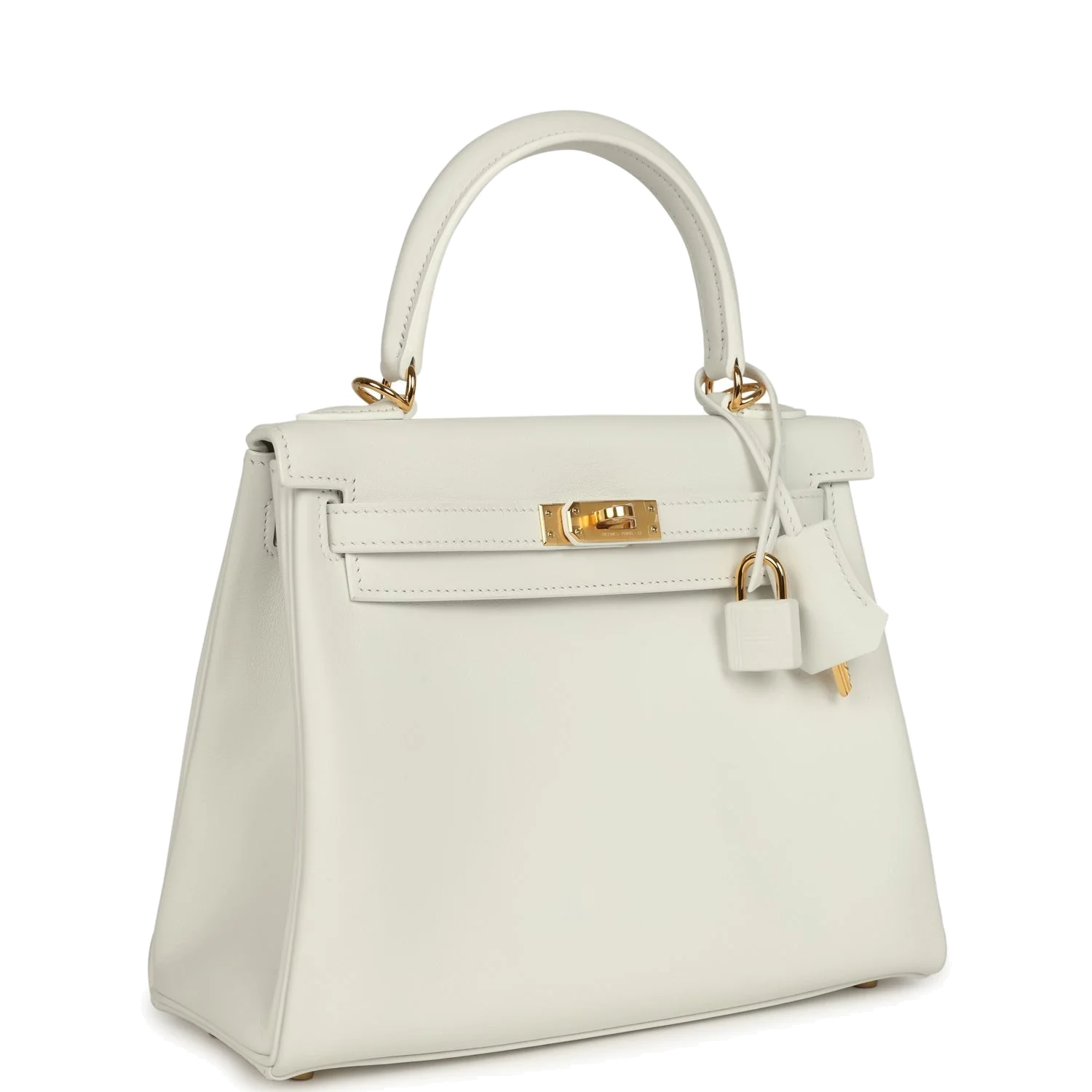 Hermes Kelly Retourne 25 New White Swift Gold Hardware — фото 3