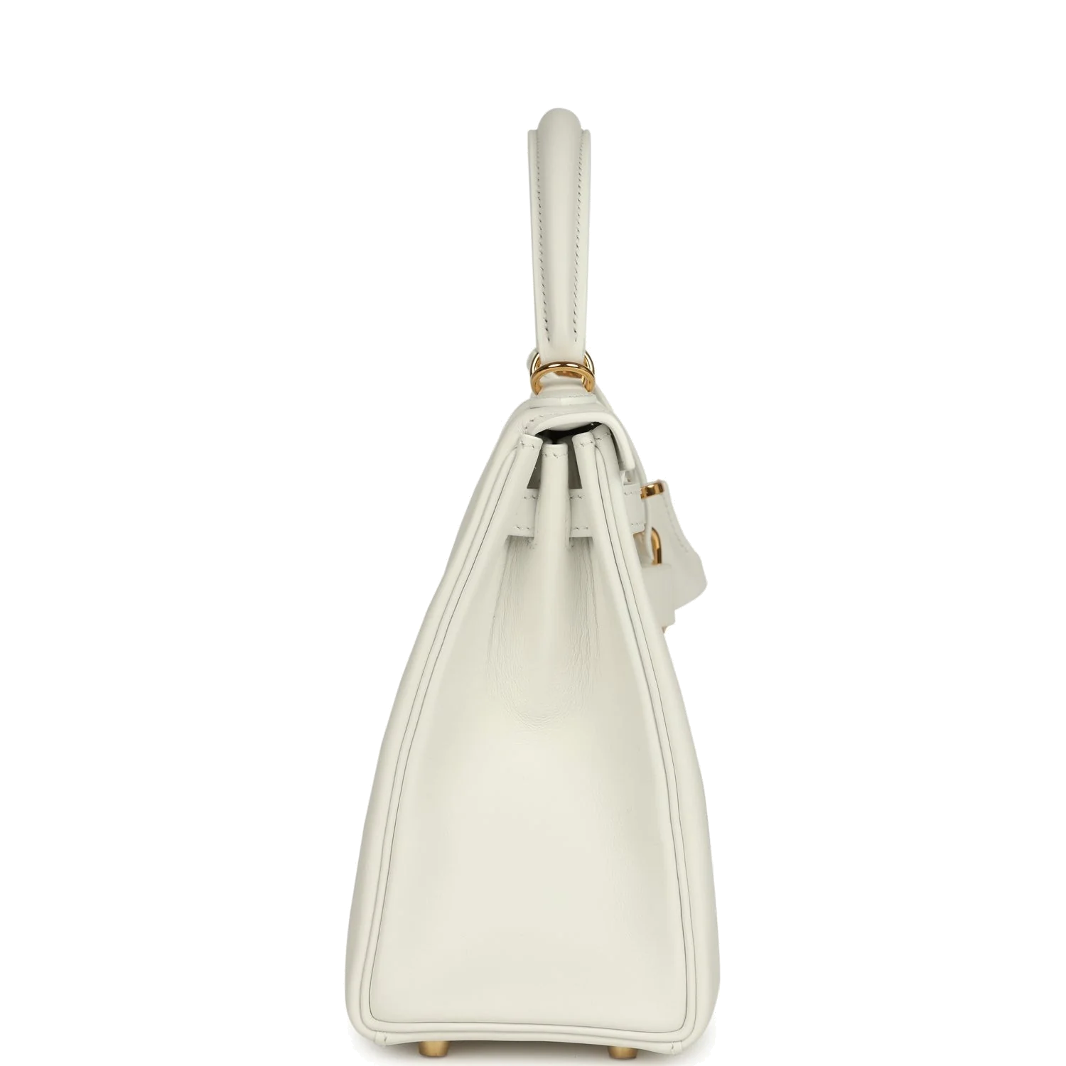 Hermes Kelly Retourne 25 New White Swift Gold Hardware — фото 4
