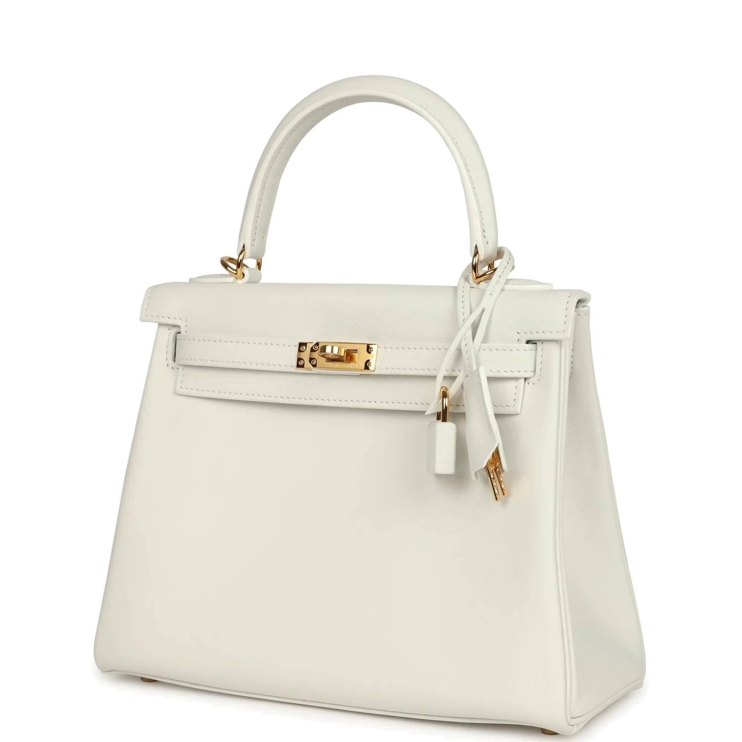 Hermes Kelly Retourne 25 New White Swift Gold Hardware — фото 6