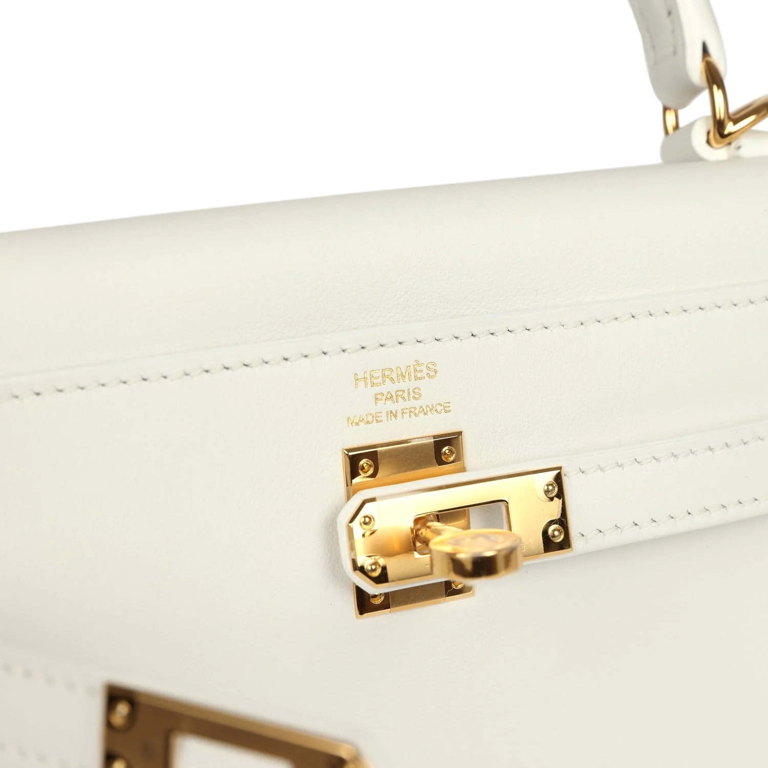 Hermes Kelly Retourne 25 New White Swift Gold Hardware — фото 8