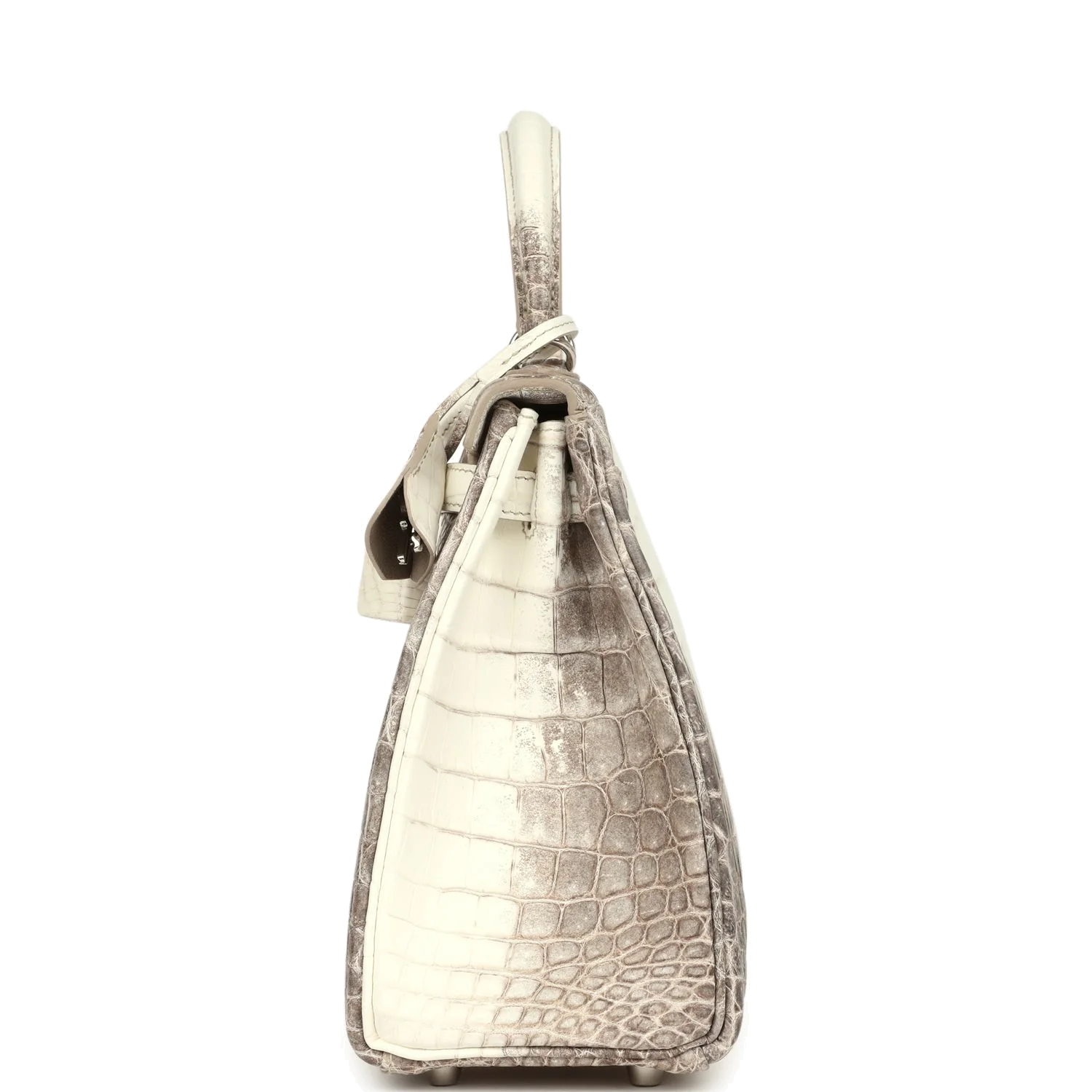 Hermes Kelly Retourne 25 Himalaya Niloticus Crocodile Palladium Hardware — фото 4