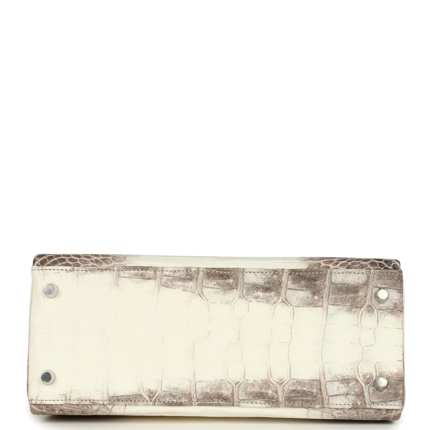 Hermes Kelly Retourne 28 Himalaya Matte Niloticus Crocodile Palladium Hardware — фото 7