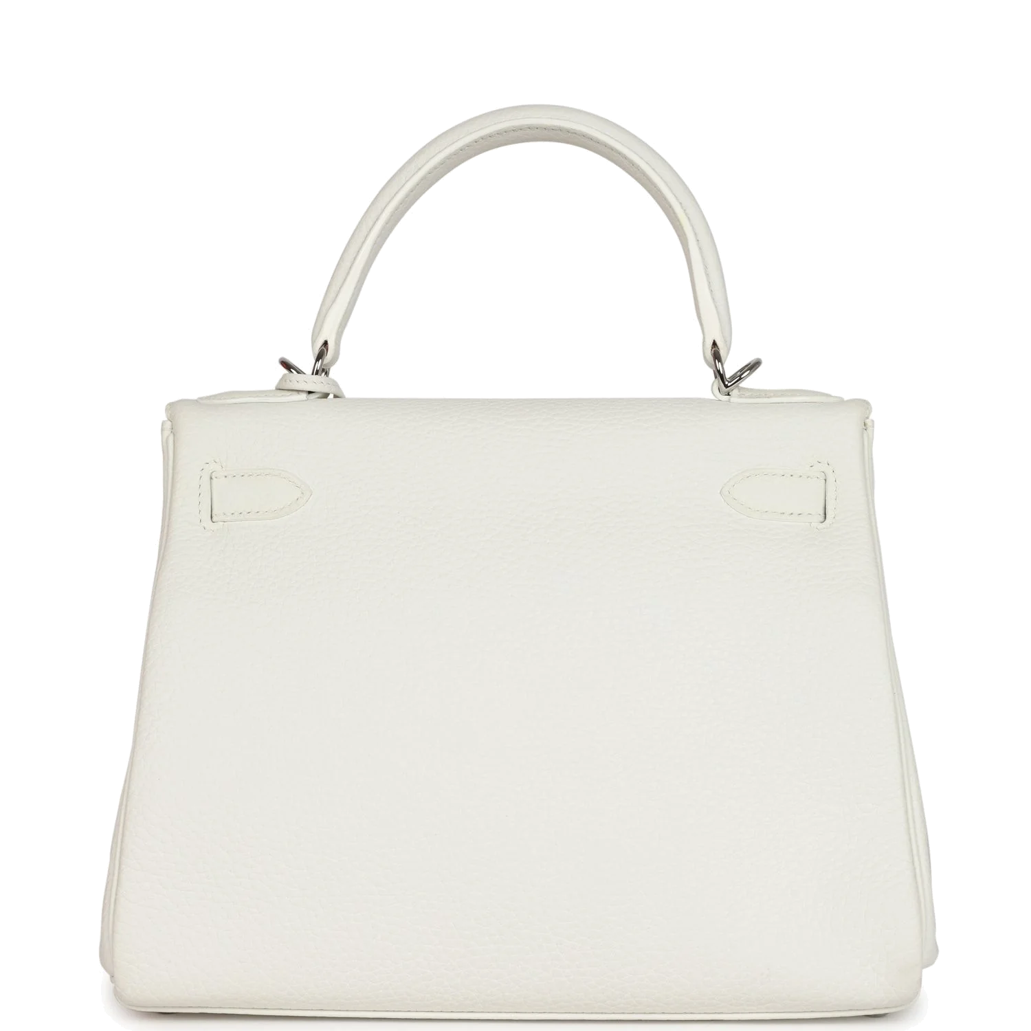 Hermes Kelly Retourne 28 White Clemence Palladium Hardware — фото 5