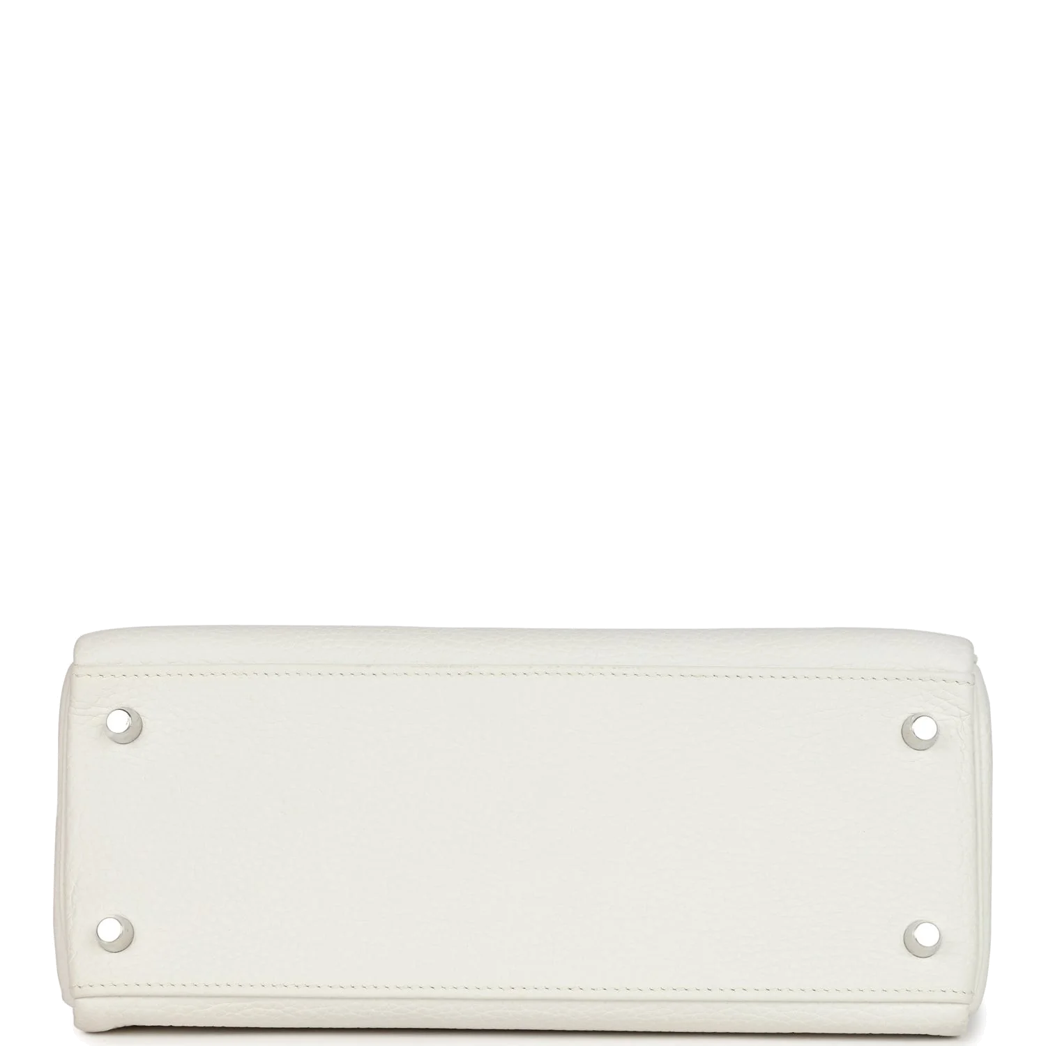 Hermes Kelly Retourne 28 White Clemence Palladium Hardware — фото 7