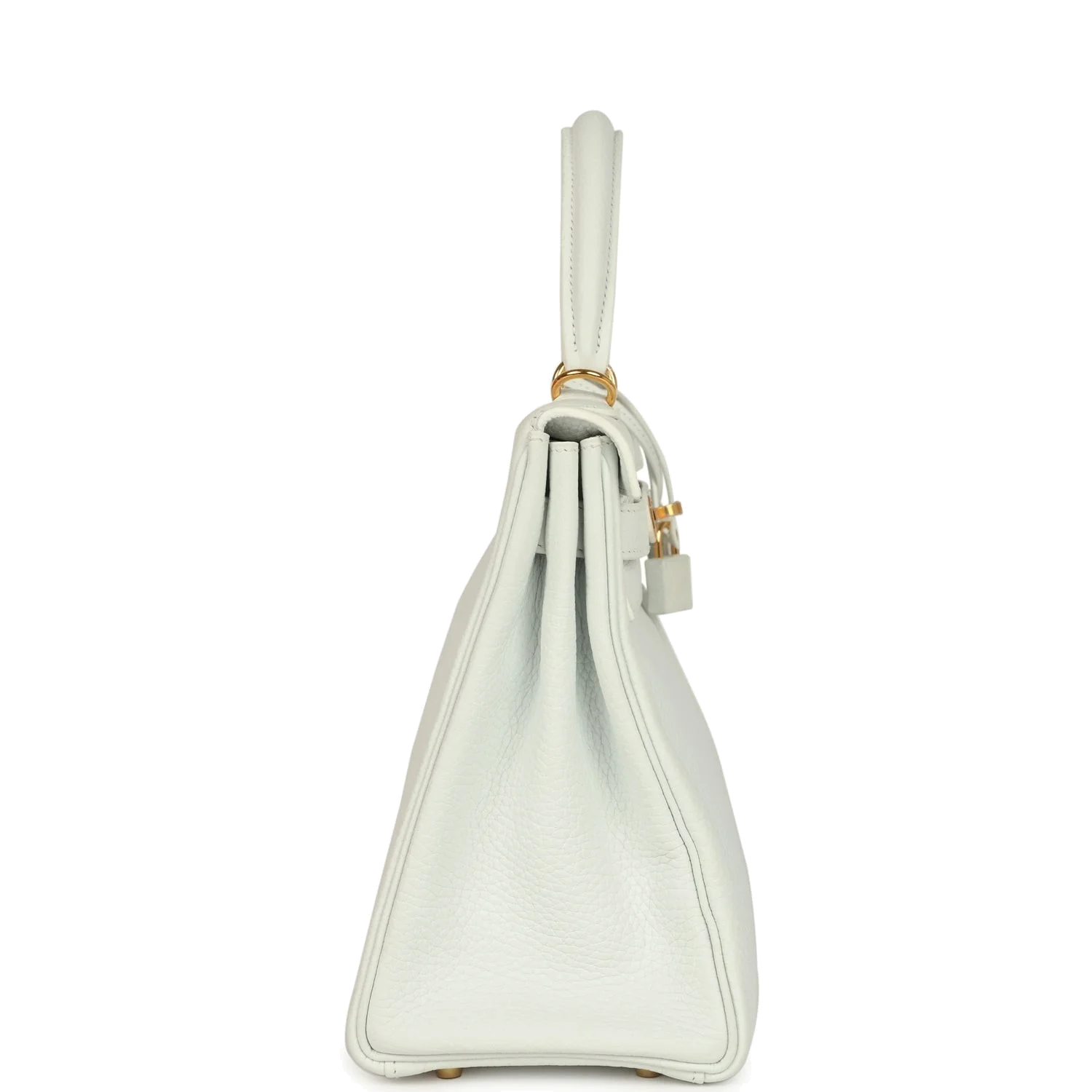 Hermes Kelly Retourne 28 White Clemence Gold Hardware — фото 4