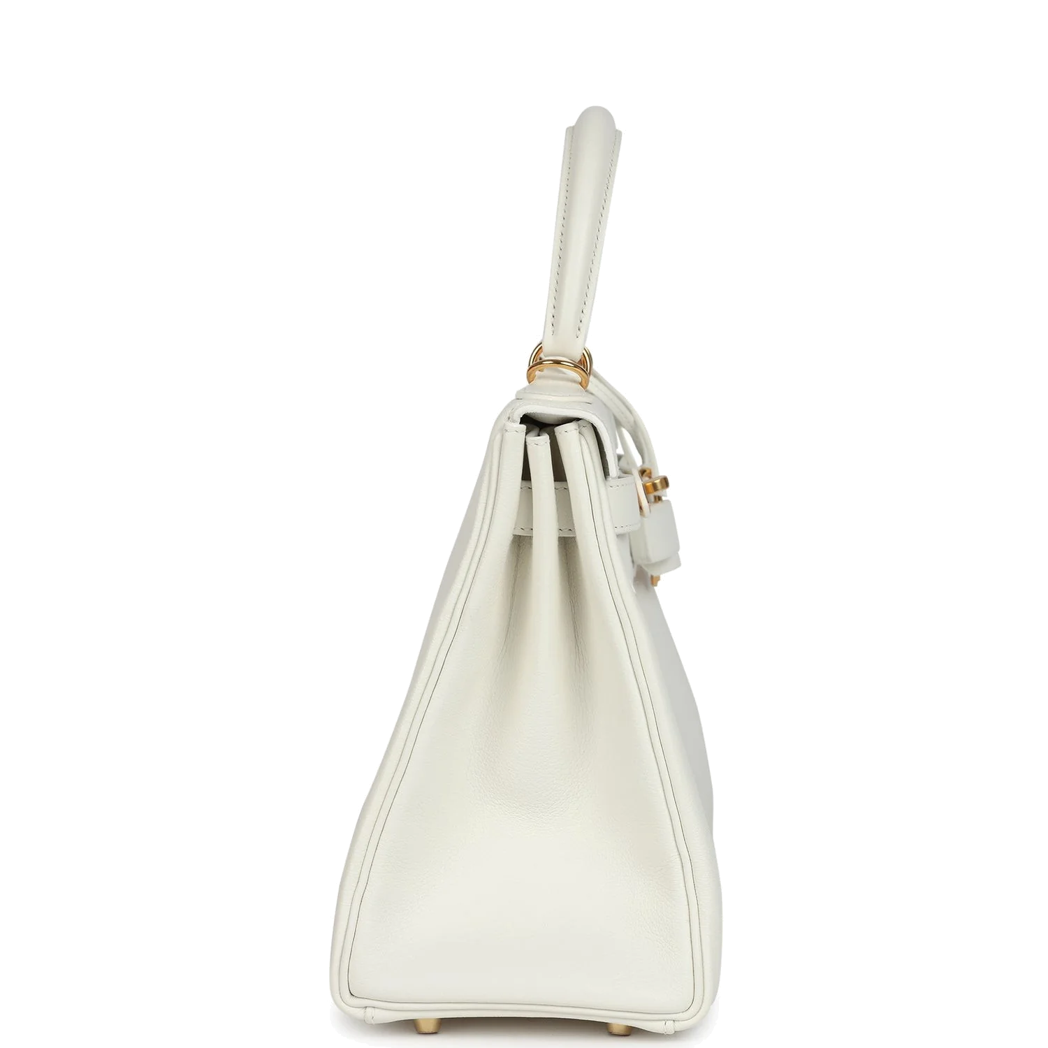 Hermes Kelly Retourne 28 White Evercolor Gold Hardware — фото 4