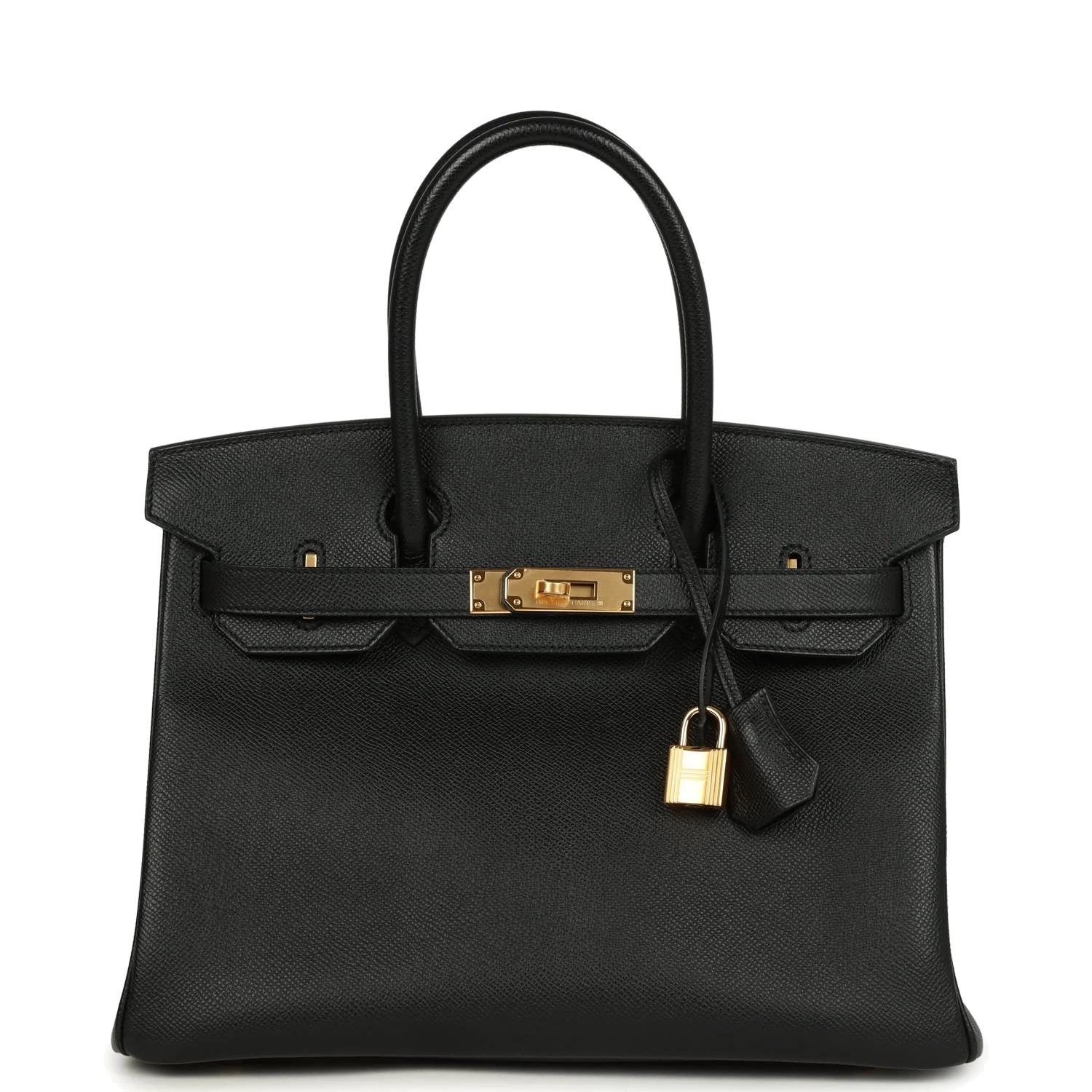 Hermes Birkin 30 Black Epsom Gold Hardware Черный Epsom — фото 2