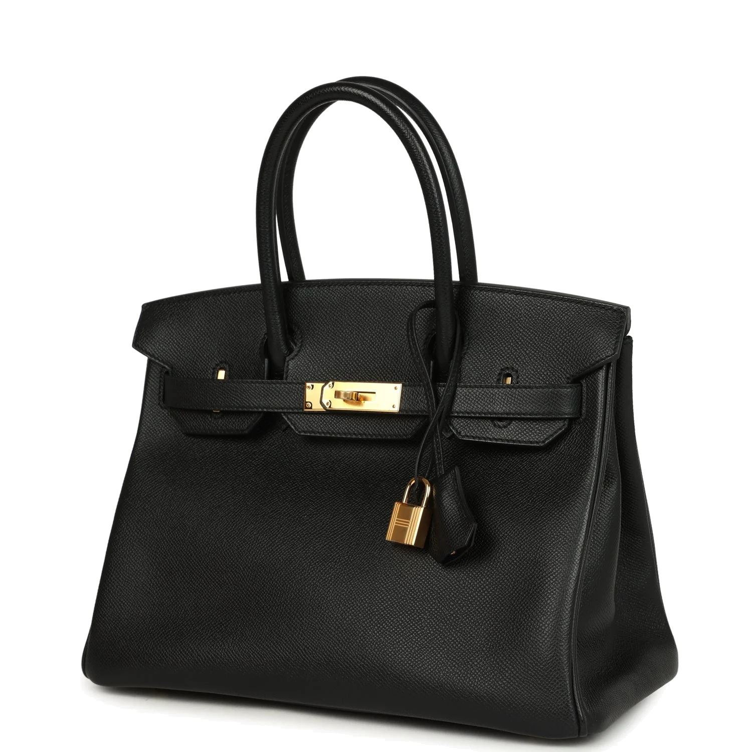 Hermes Birkin 30 Black Epsom Gold Hardware Черный Epsom — фото 6