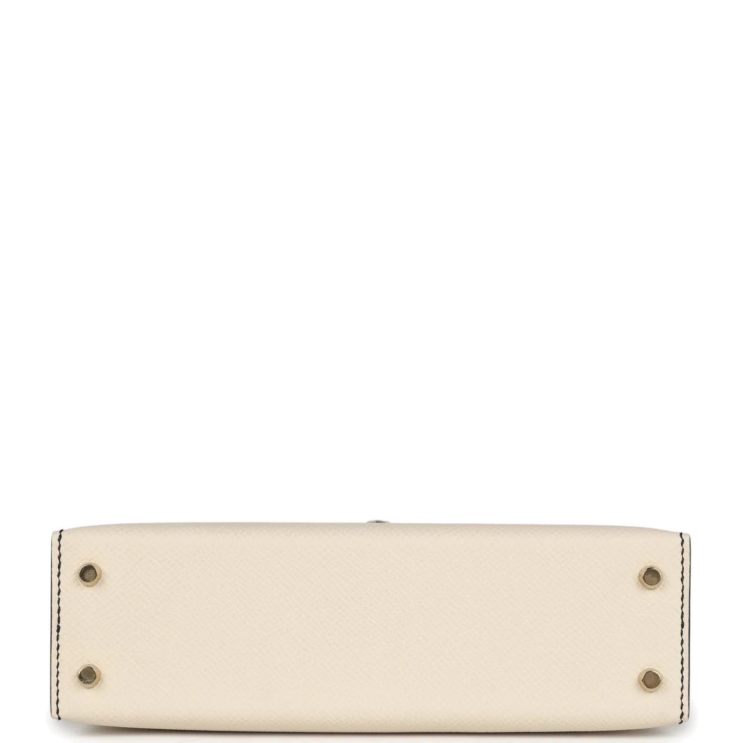 Hermes Special Order (HSS) Kelly Sellier 20 Craie and Black Epsom Permabrass Hardware — фото 7