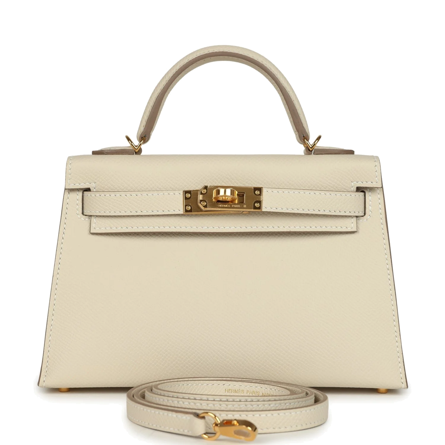 Hermes Kelly Sellier 20 Craie Epsom Gold Hardware — фото 2