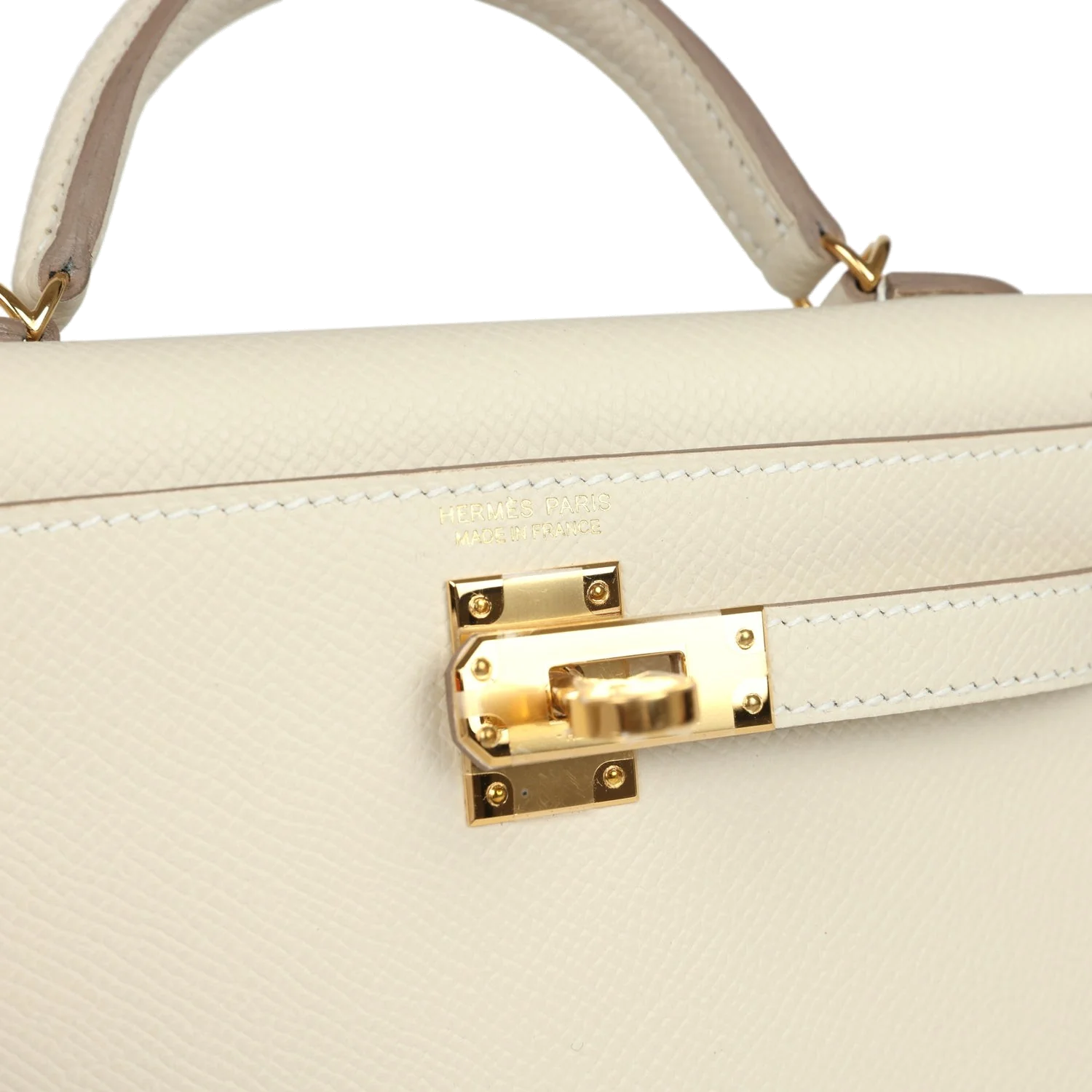 Hermes Kelly Sellier 20 Craie Epsom Gold Hardware — фото 8