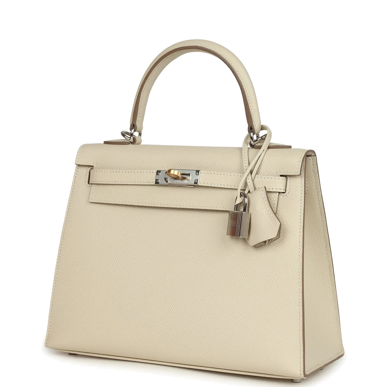 Hermes Kelly Sellier 25 Craie Epsom Electrum Hardware — фото 6