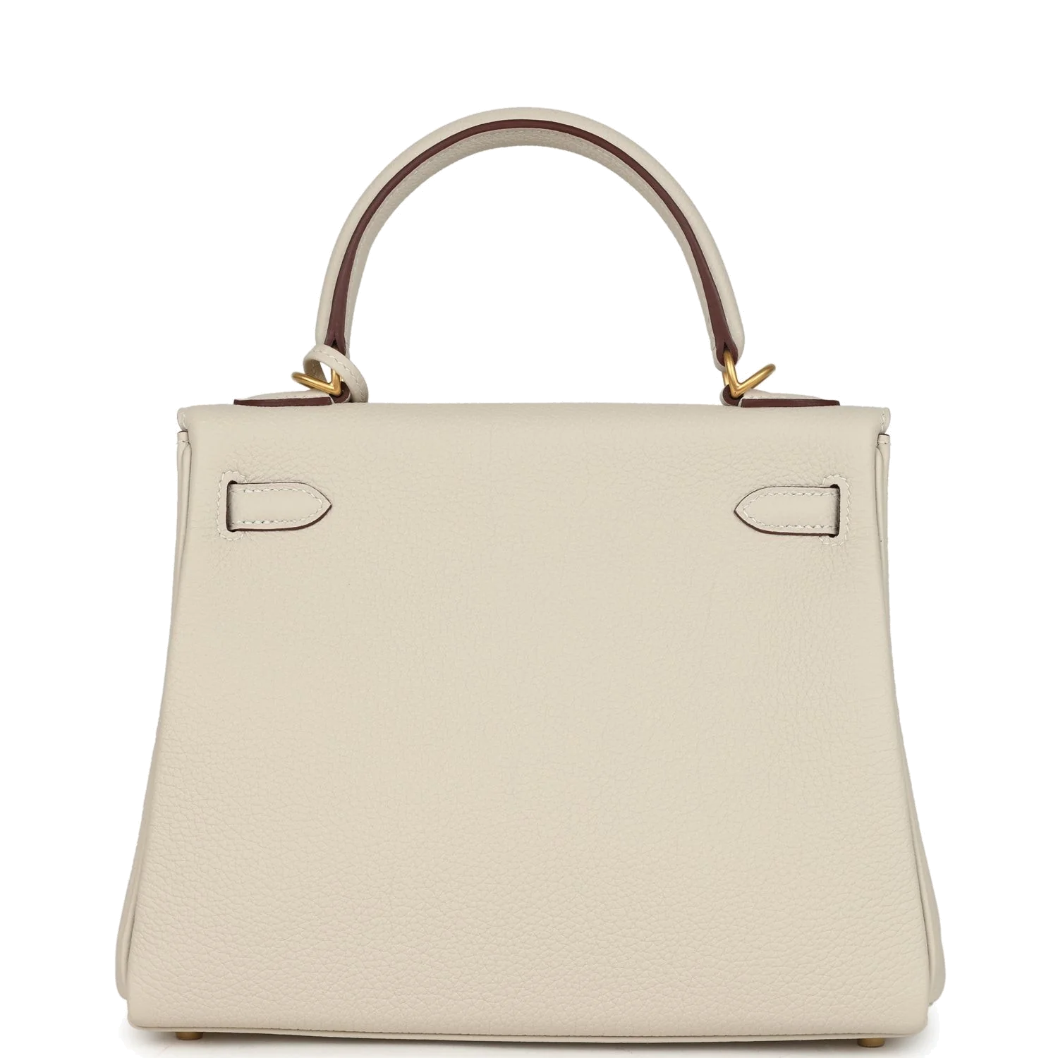 Hermes Special Order (HSS) Kelly Retourne 25 Craie Verso Togo Brushed Gold Hardware — фото 5