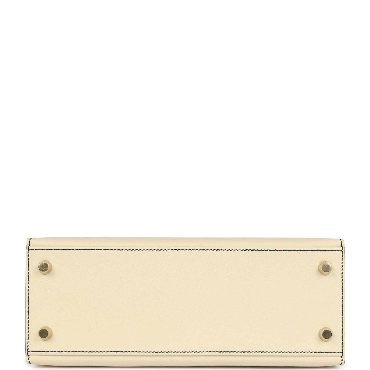 Hermes Special Order (HSS) Kelly Sellier 25 Craie and Black Epsom Brushed Gold Hardware — фото 7