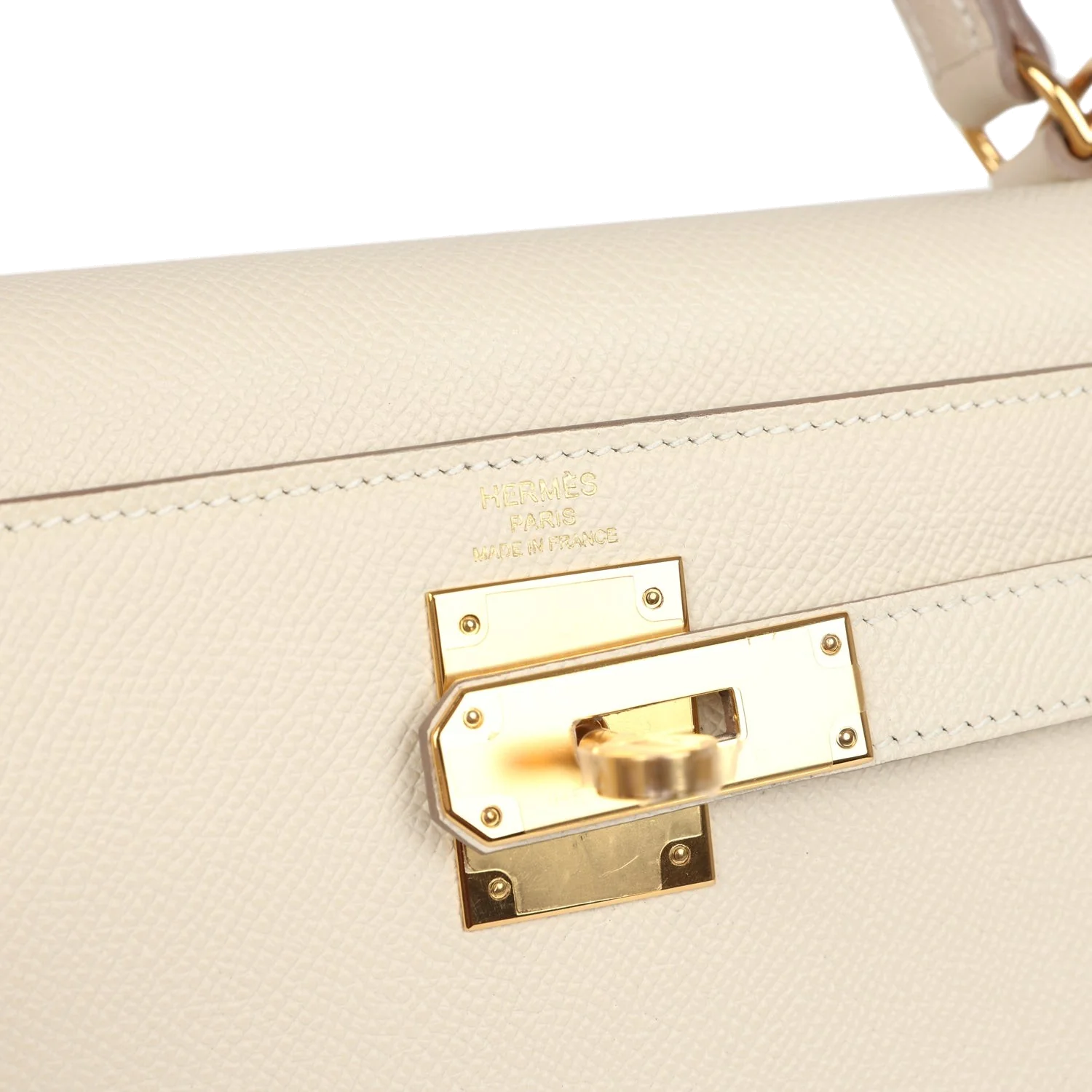 Hermes Kelly Sellier 28 Craie Epsom Gold Hardware — фото 8