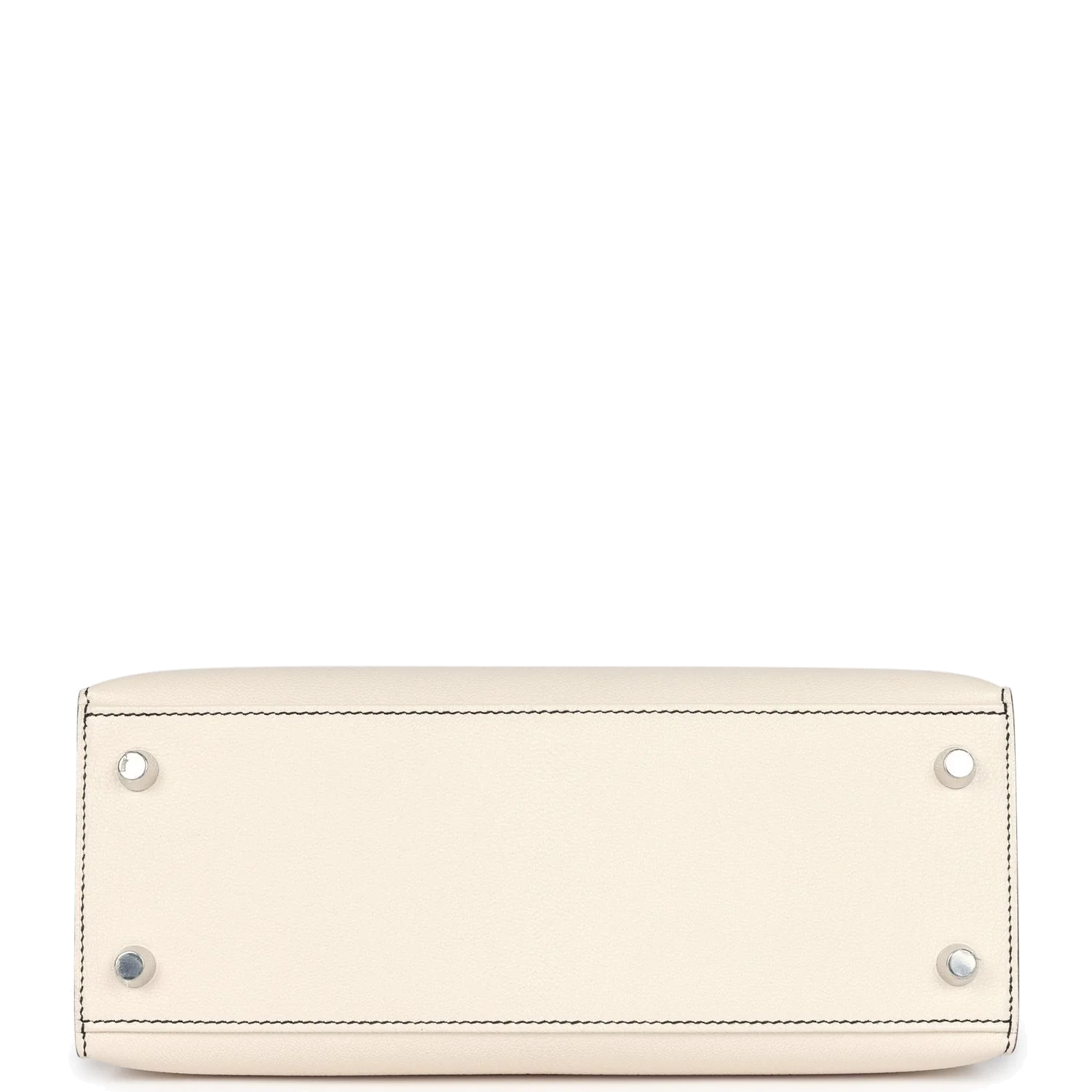 Hermes Special Order (HSS) Kelly Sellier 25 Nata and Black Chevre Mysore Brushed Palladium Hardware — фото 7