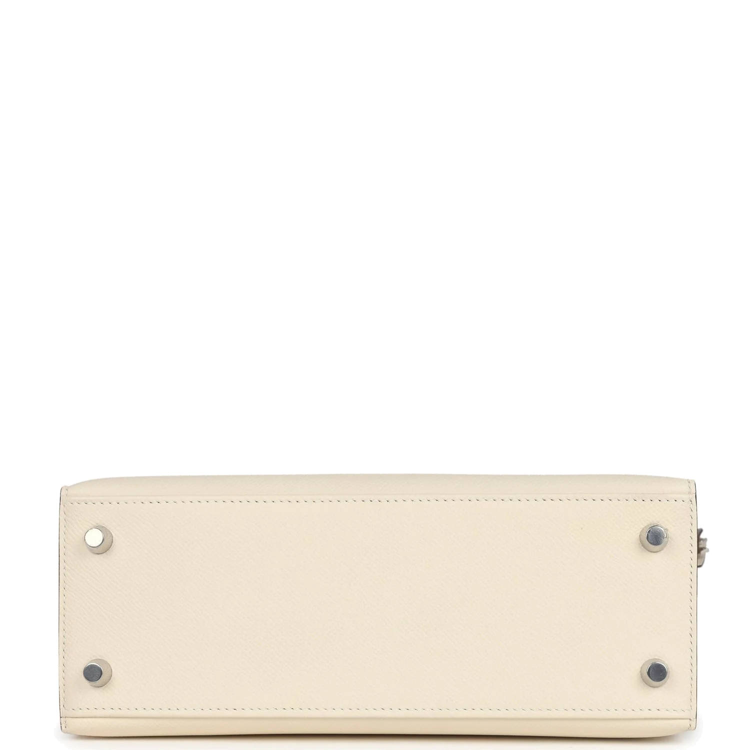 Hermes Kelly Sellier 25 Tri-Color Nata, Gris Meyer and Chai Epsom Palladium Hardware — фото 7