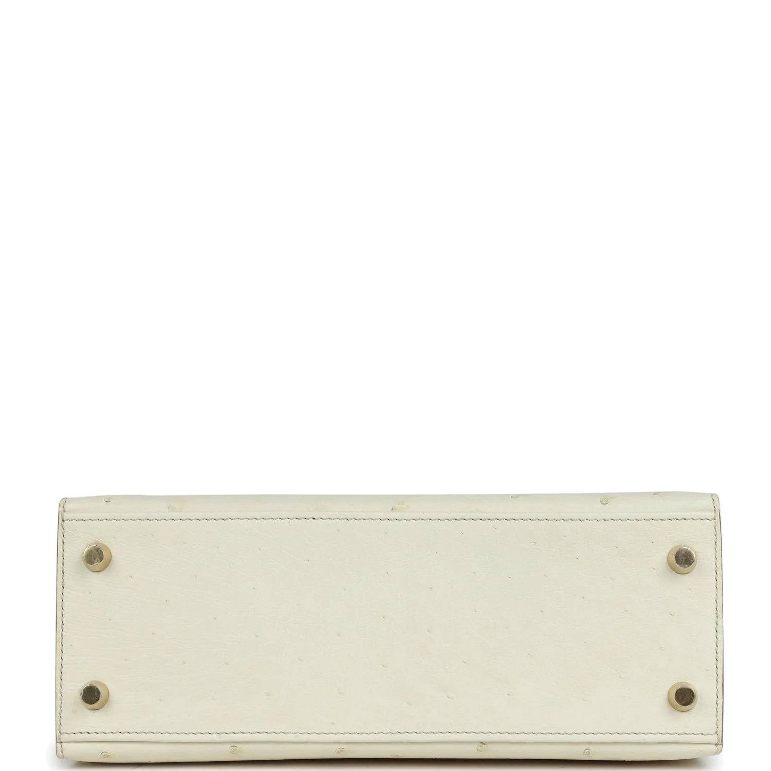 Hermes Special Order (HSS) Kelly Sellier 25 Nata Verso Ostrich Permabrass Hardware — фото 7