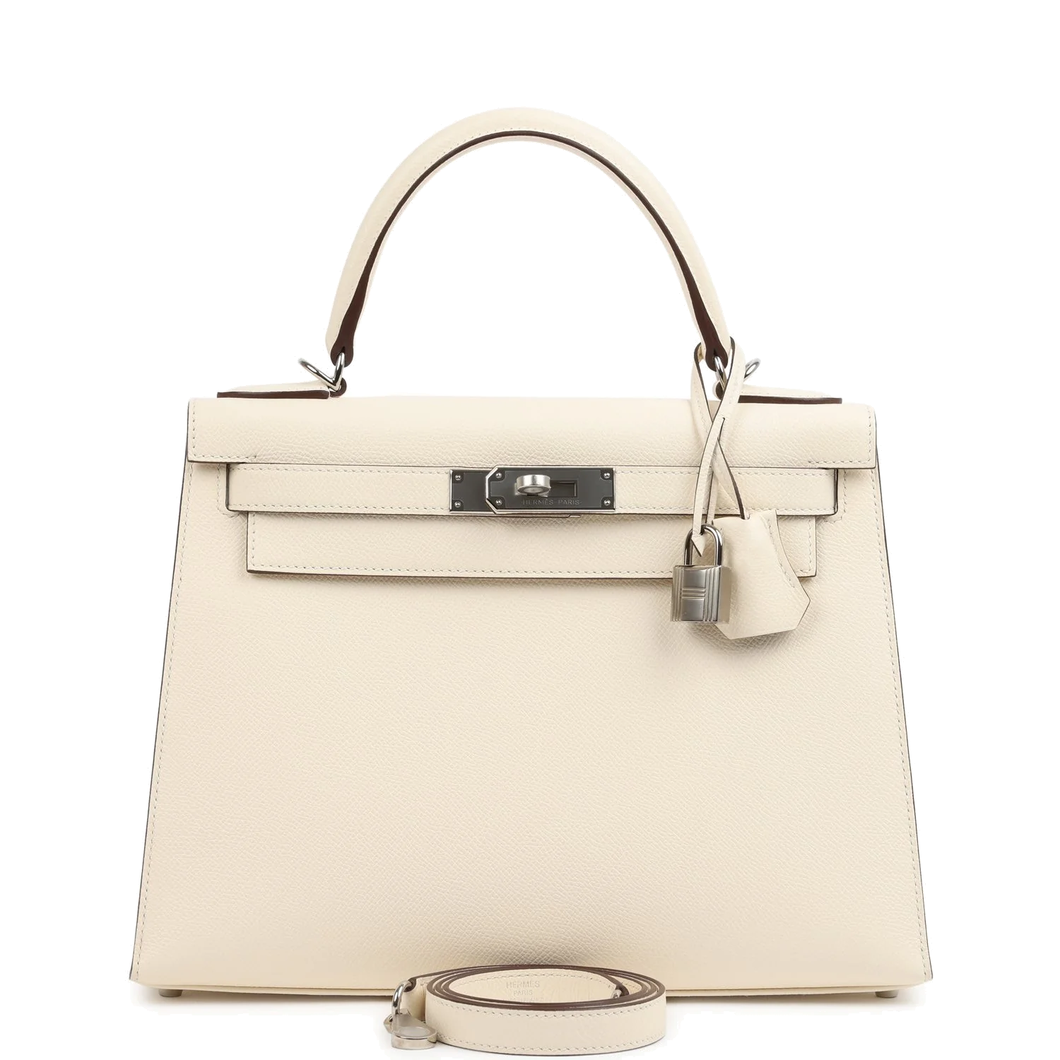 Hermes Kelly Sellier 28 Sellier Nata Verso Epsom Palladium Hardware — фото 2