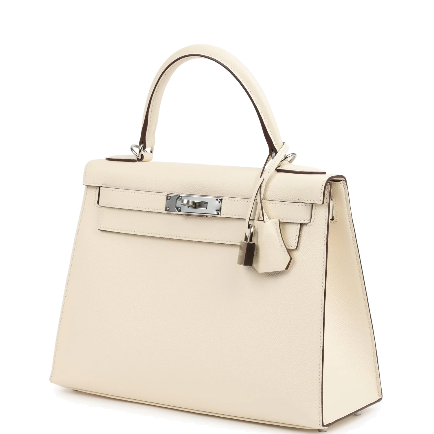 Hermes Kelly Sellier 28 Sellier Nata Verso Epsom Palladium Hardware — фото 6