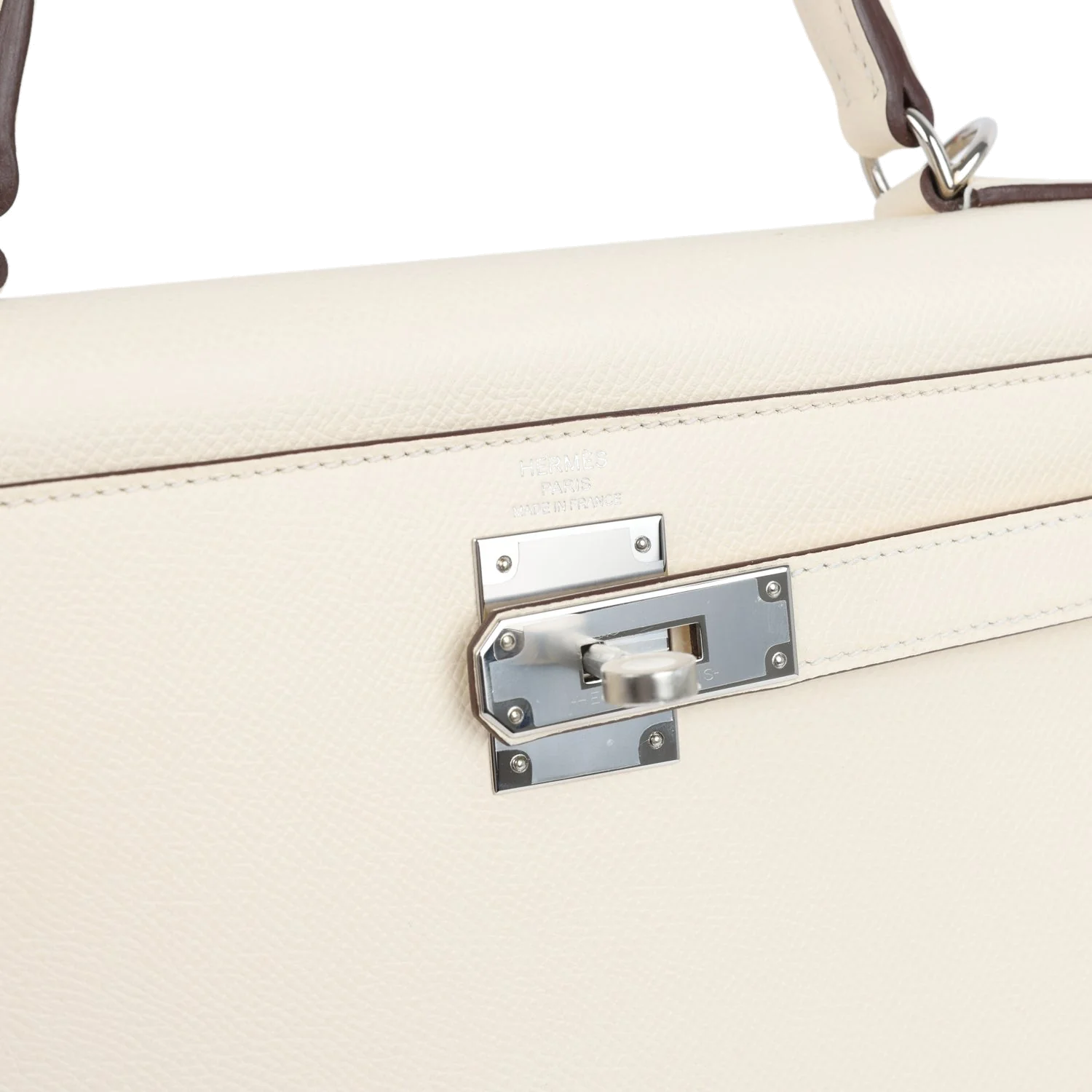 Hermes Kelly Sellier 28 Sellier Nata Verso Epsom Palladium Hardware — фото 8