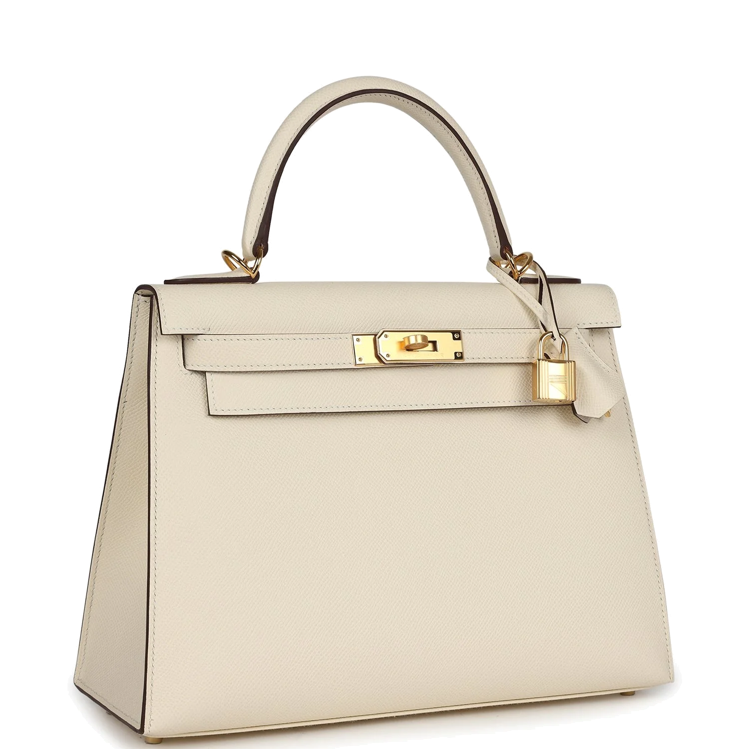 Hermes Kelly Sellier 28 Nata Epsom Gold Hardware — фото 3