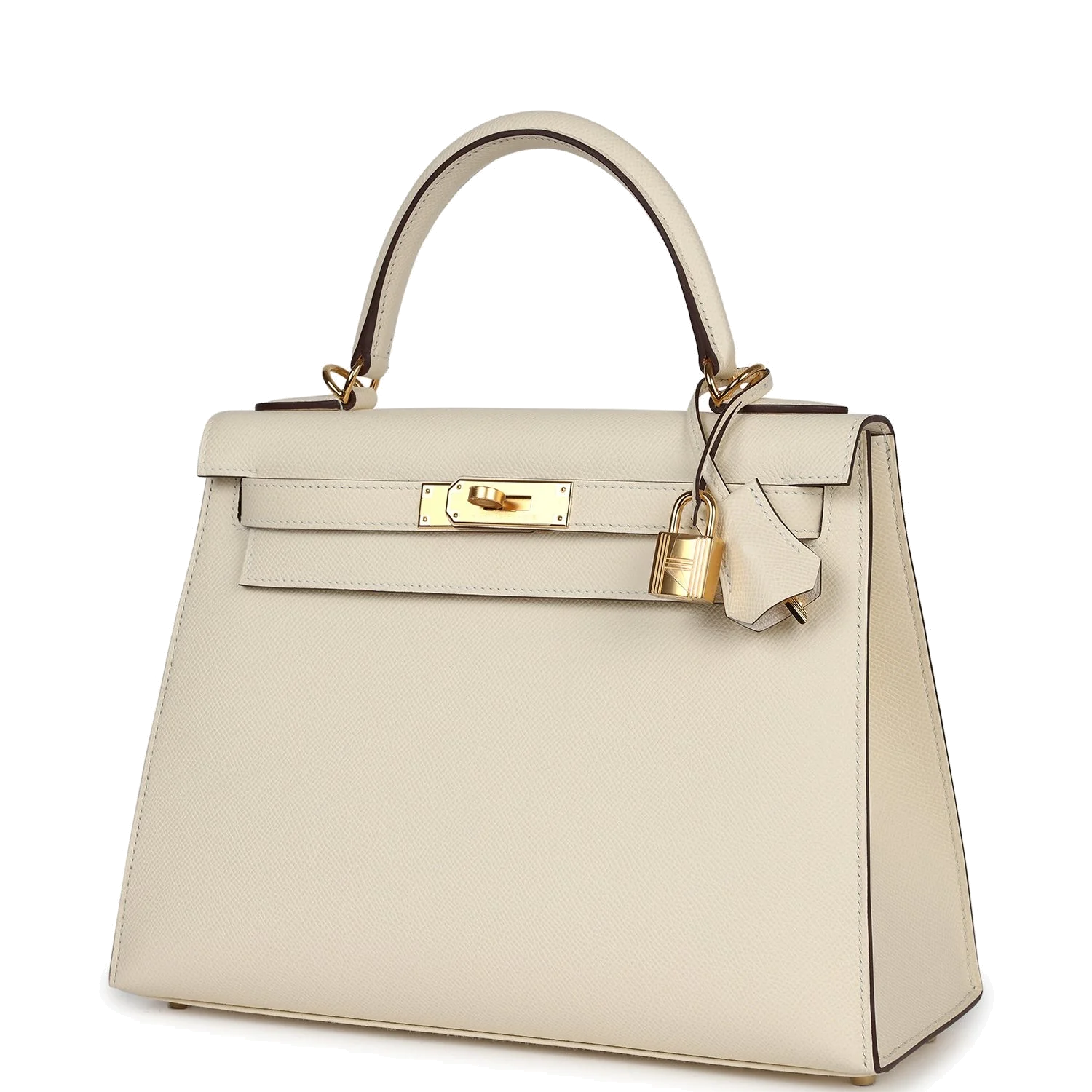 Hermes Kelly Sellier 28 Nata Epsom Gold Hardware — фото 6