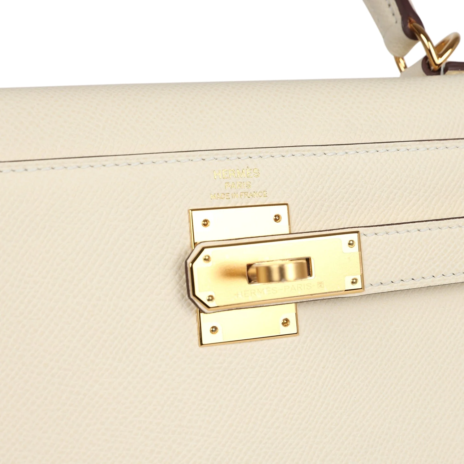 Hermes Kelly Sellier 28 Nata Epsom Gold Hardware — фото 8