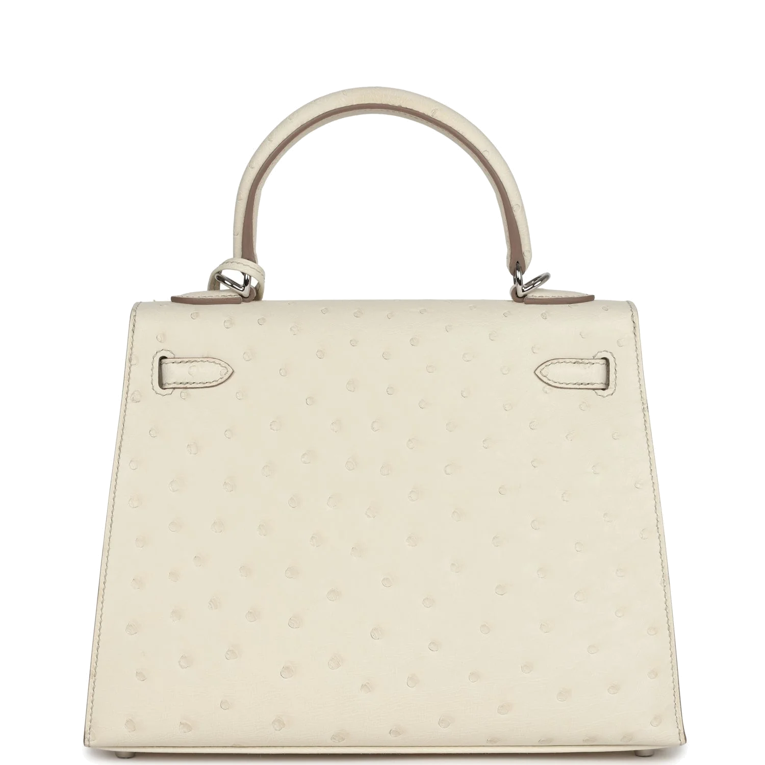 Hermes Kelly Sellier 25 Beton Ostrich Palladium Hardware — фото 5