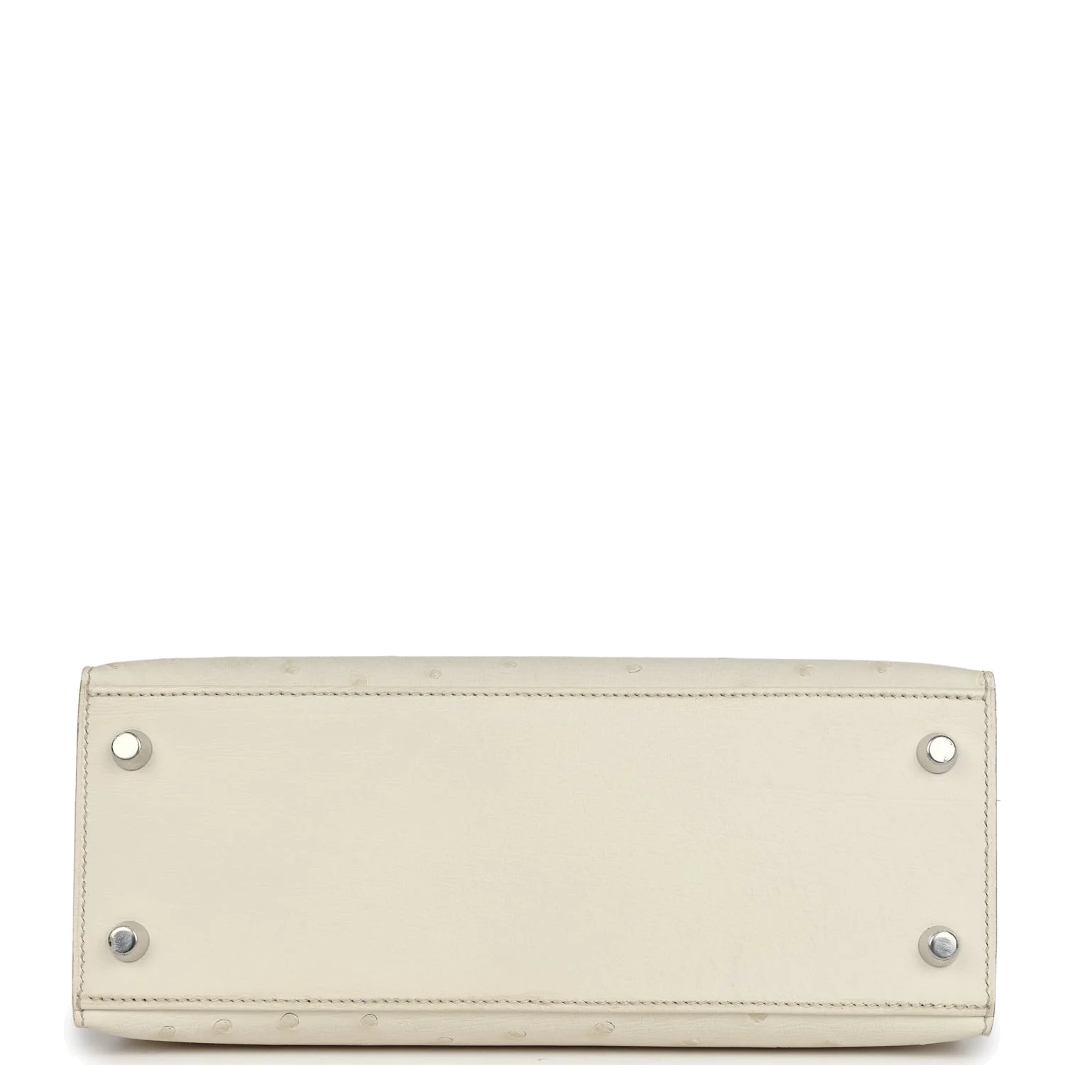 Hermes Kelly Sellier 25 Beton Ostrich Palladium Hardware — фото 7