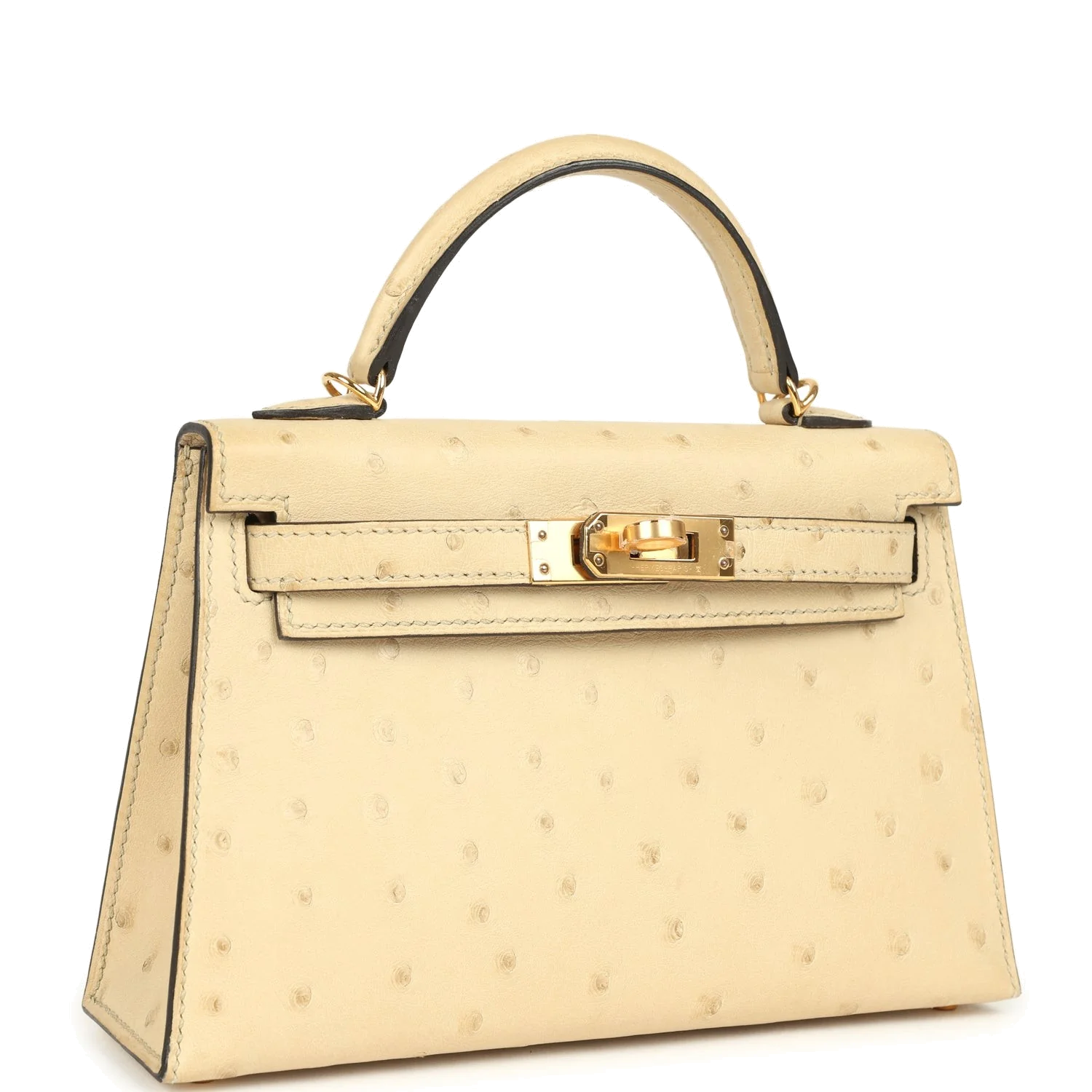 Hermes Kelly Sellier 20 Parchemin Ostrich Gold Hardware — фото 3