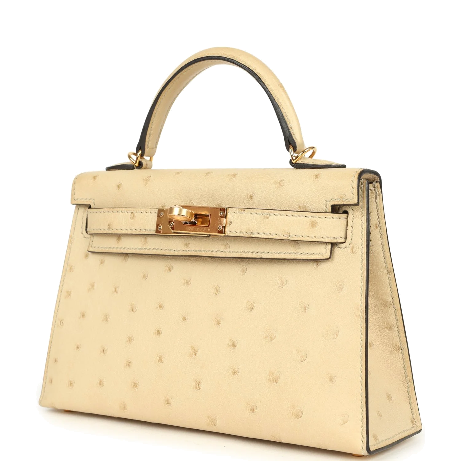Hermes Kelly Sellier 20 Parchemin Ostrich Gold Hardware — фото 6