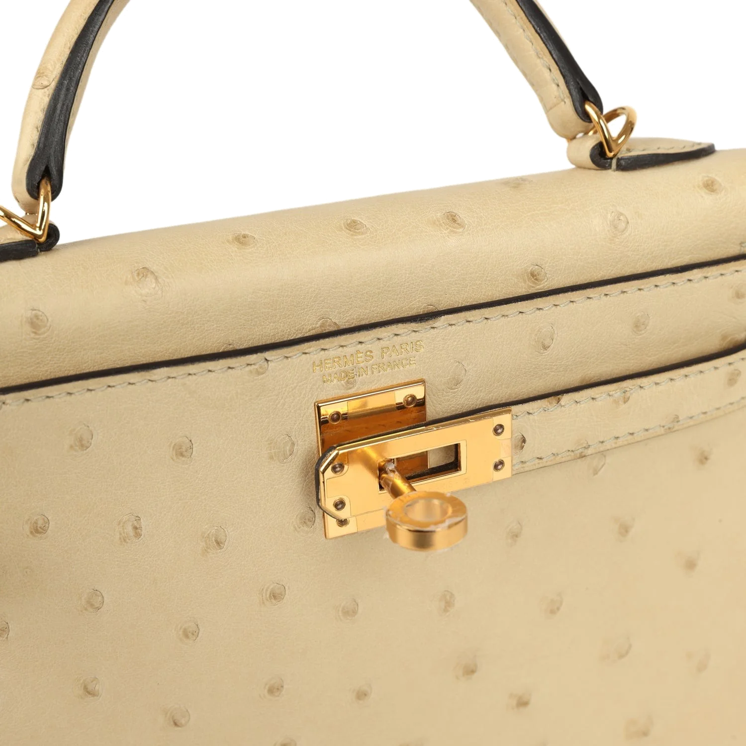Hermes Kelly Sellier 20 Parchemin Ostrich Gold Hardware — фото 8