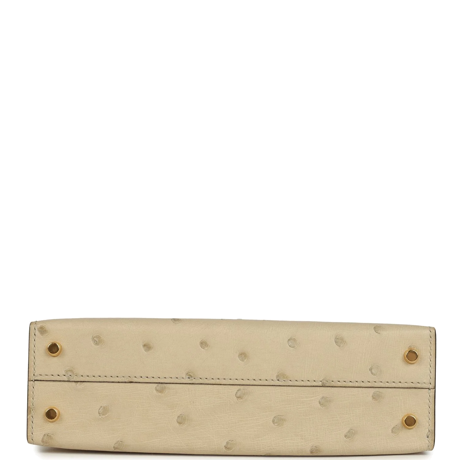 Hermes Special Order (HSS) Kelly Sellier 20 Parchemin and Cognac Ostrich Gold Hardware — фото 7