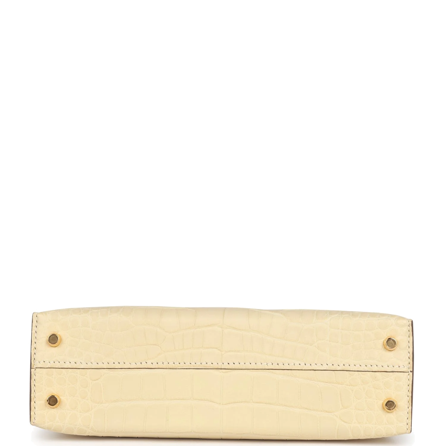 Hermes Kelly Sellier 20 Vanille Matte Alligator Gold Hardware — фото 7