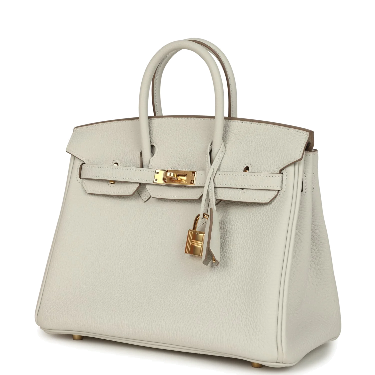 Hermes Birkin 25 Gris Pale Togo Gold Hardware Серый бледный — фото 6