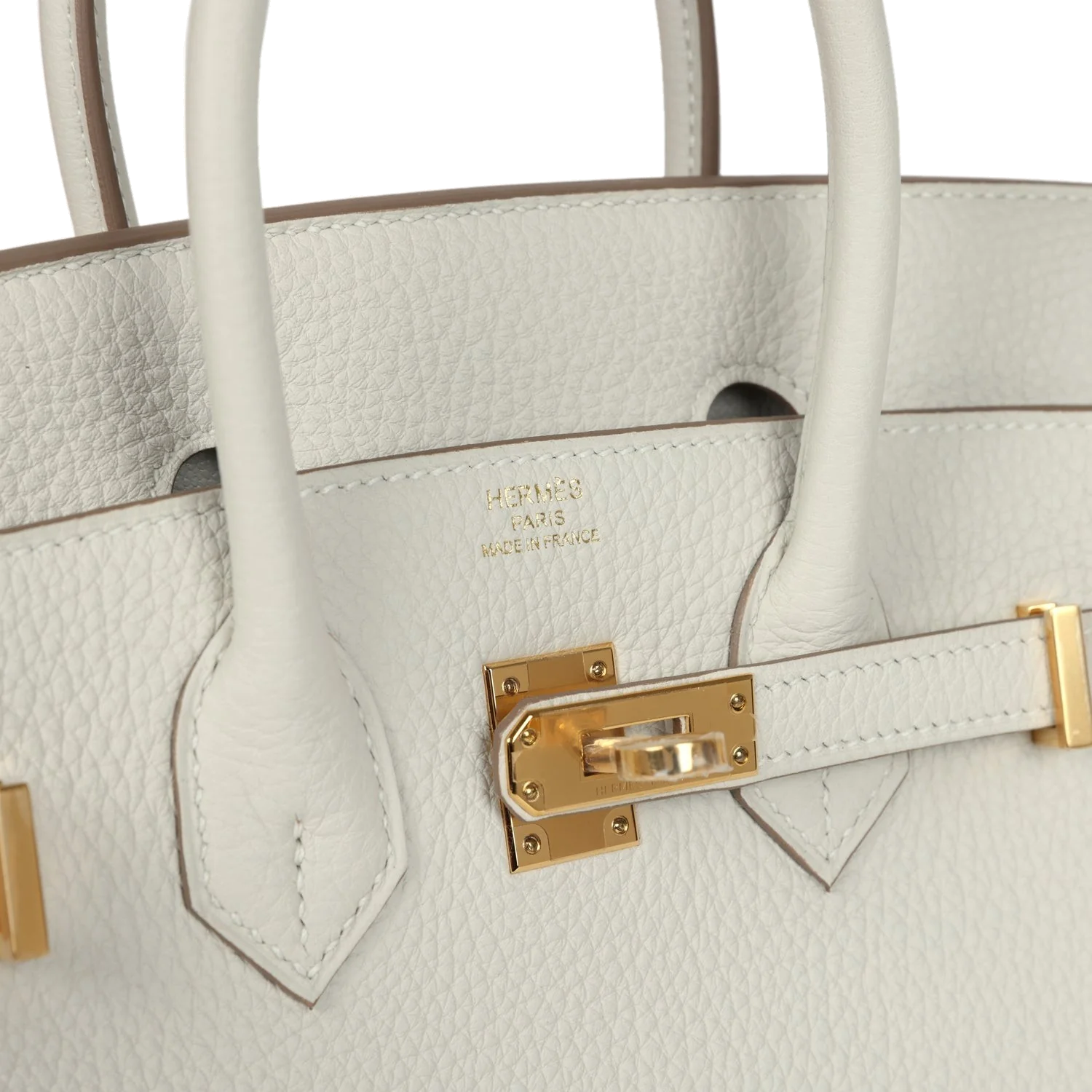 Hermes Birkin 25 Gris Pale Togo Gold Hardware Серый бледный — фото 8