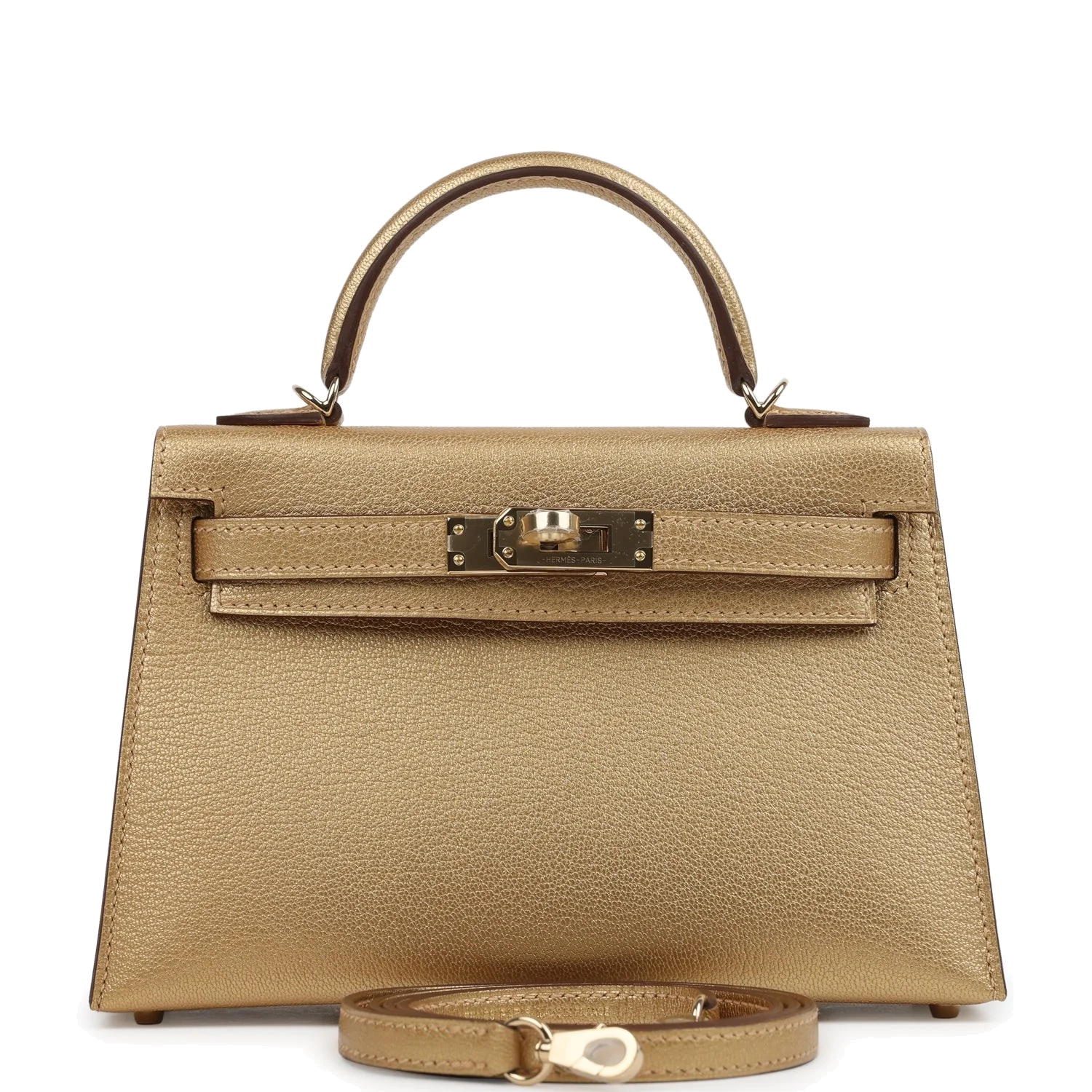 Hermes Kelly Sellier 20 Dore Chevre Chamkilight Permabrass Hardware — фото 1