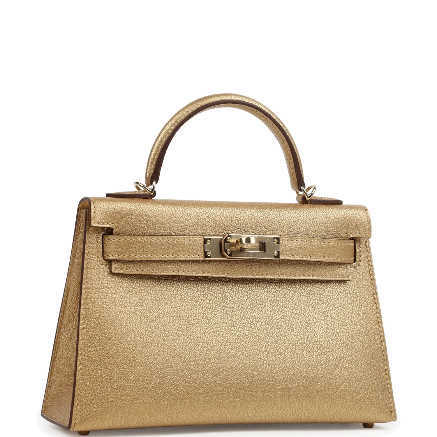 Hermes Kelly Sellier 20 Dore Chevre Chamkilight Permabrass Hardware — фото 3