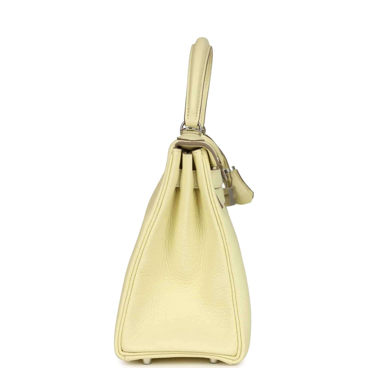 Hermes Kelly Retourne 28 Jaune Milton Clemence Palladium Hardware — фото 4