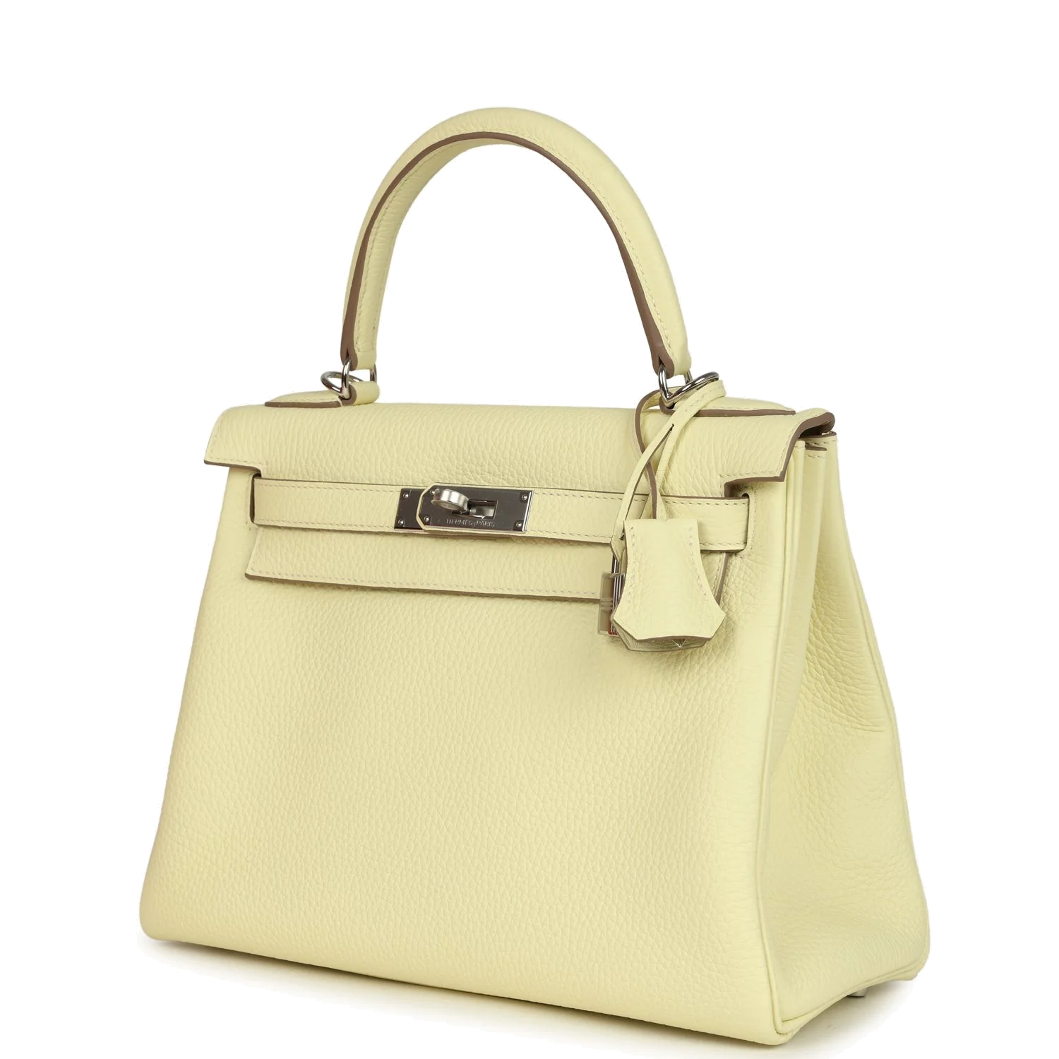 Hermes Kelly Retourne 28 Jaune Milton Clemence Palladium Hardware — фото 6