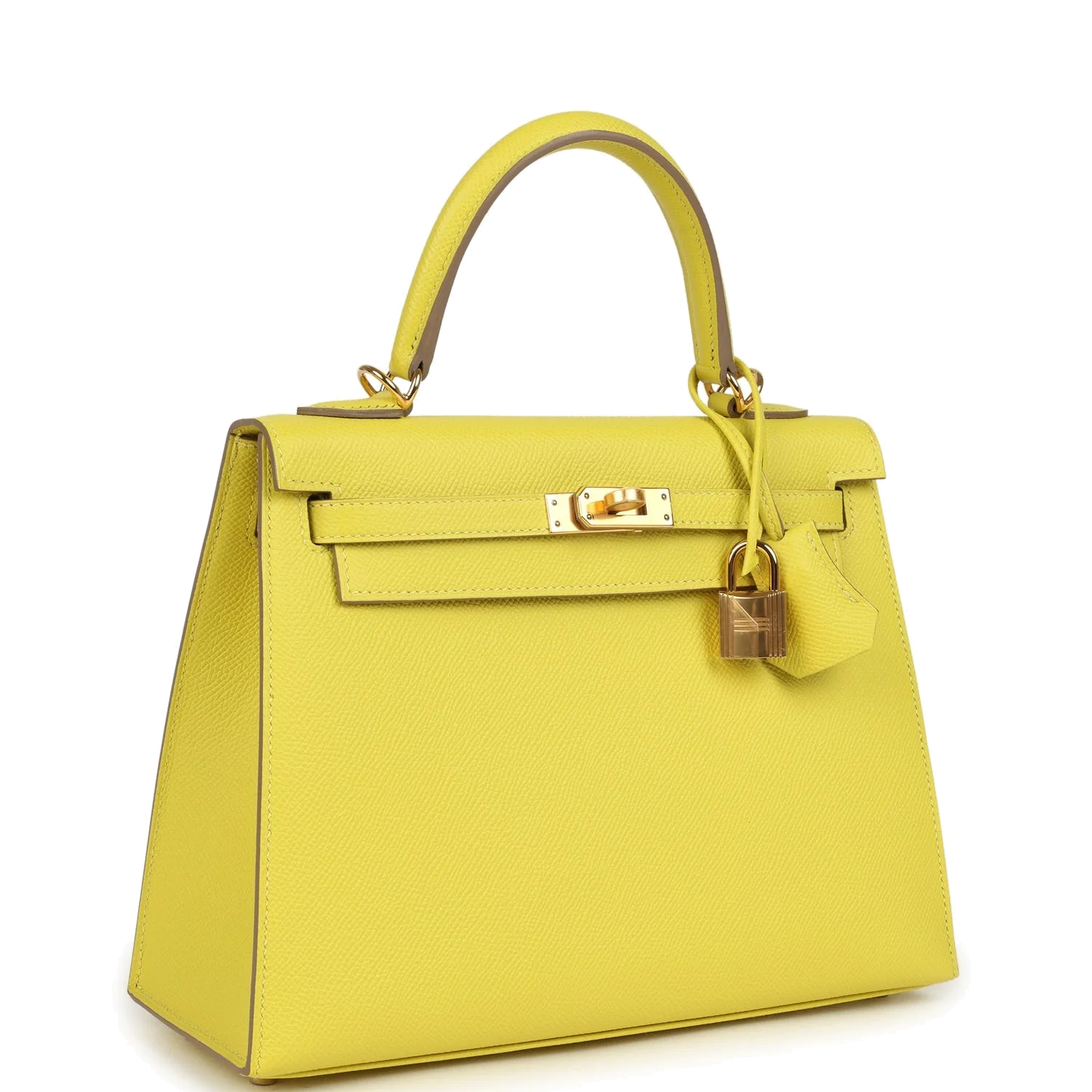 Hermes Kelly Sellier 25 Lime Epsom Gold Hardware — фото 3