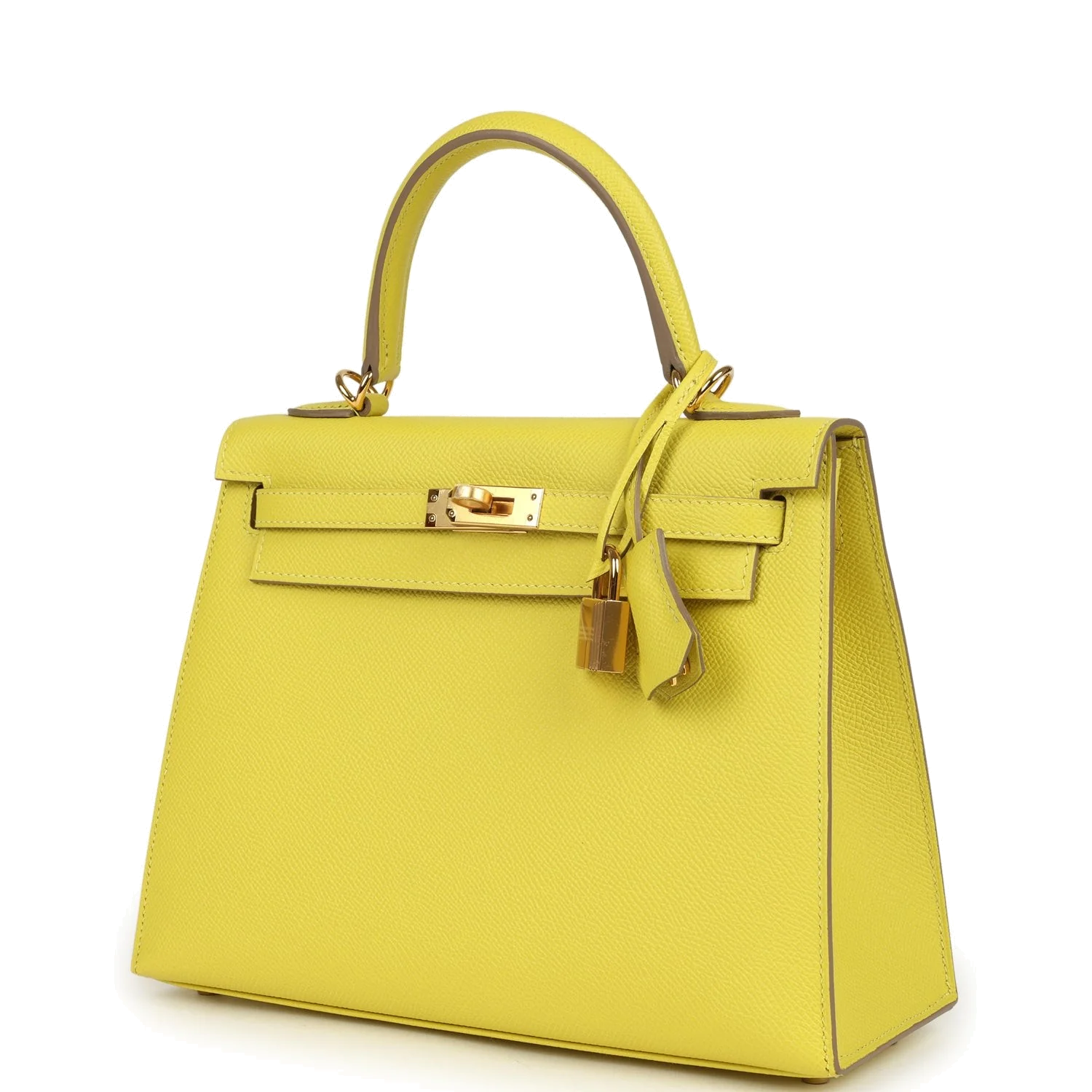Hermes Kelly Sellier 25 Lime Epsom Gold Hardware — фото 6