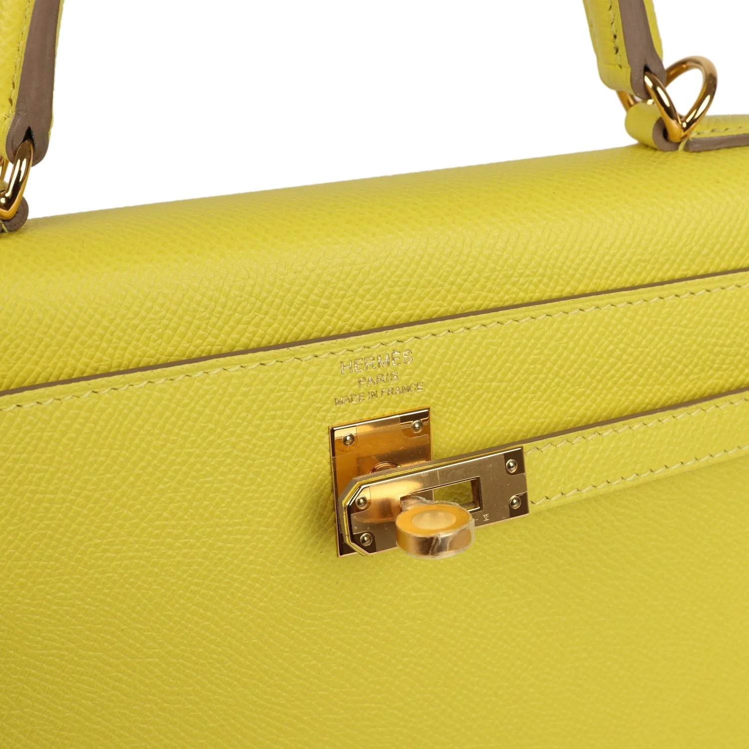 Hermes Kelly Sellier 25 Lime Epsom Gold Hardware — фото 8