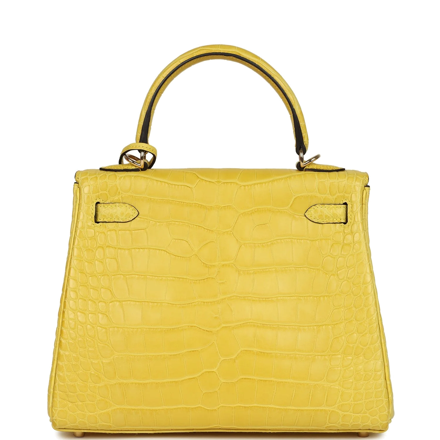 Hermes Kelly Retourne 25 Mimosa Matte Alligator Permabrass Hardware — фото 5